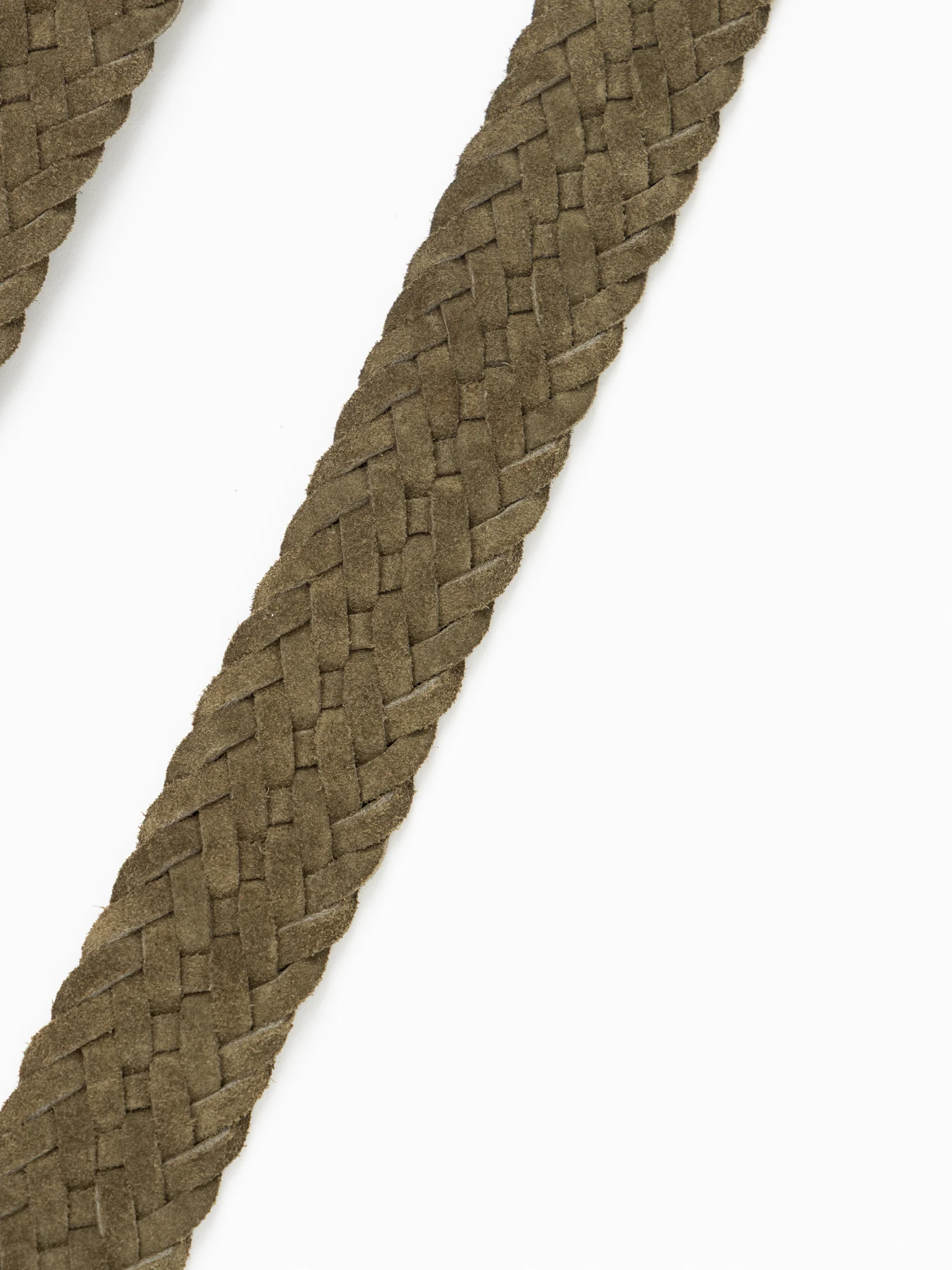 Green Woven Suede Belt - Image 2