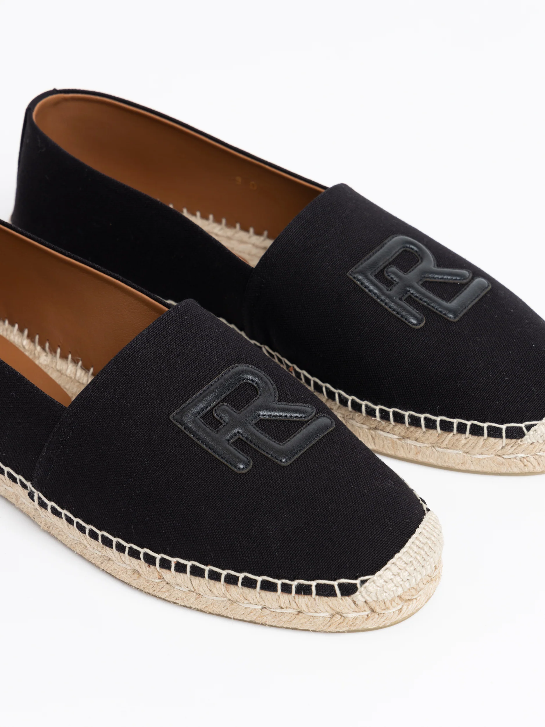 Black Bowsworth Canvas Espadrille with RL Logo - Image 2
