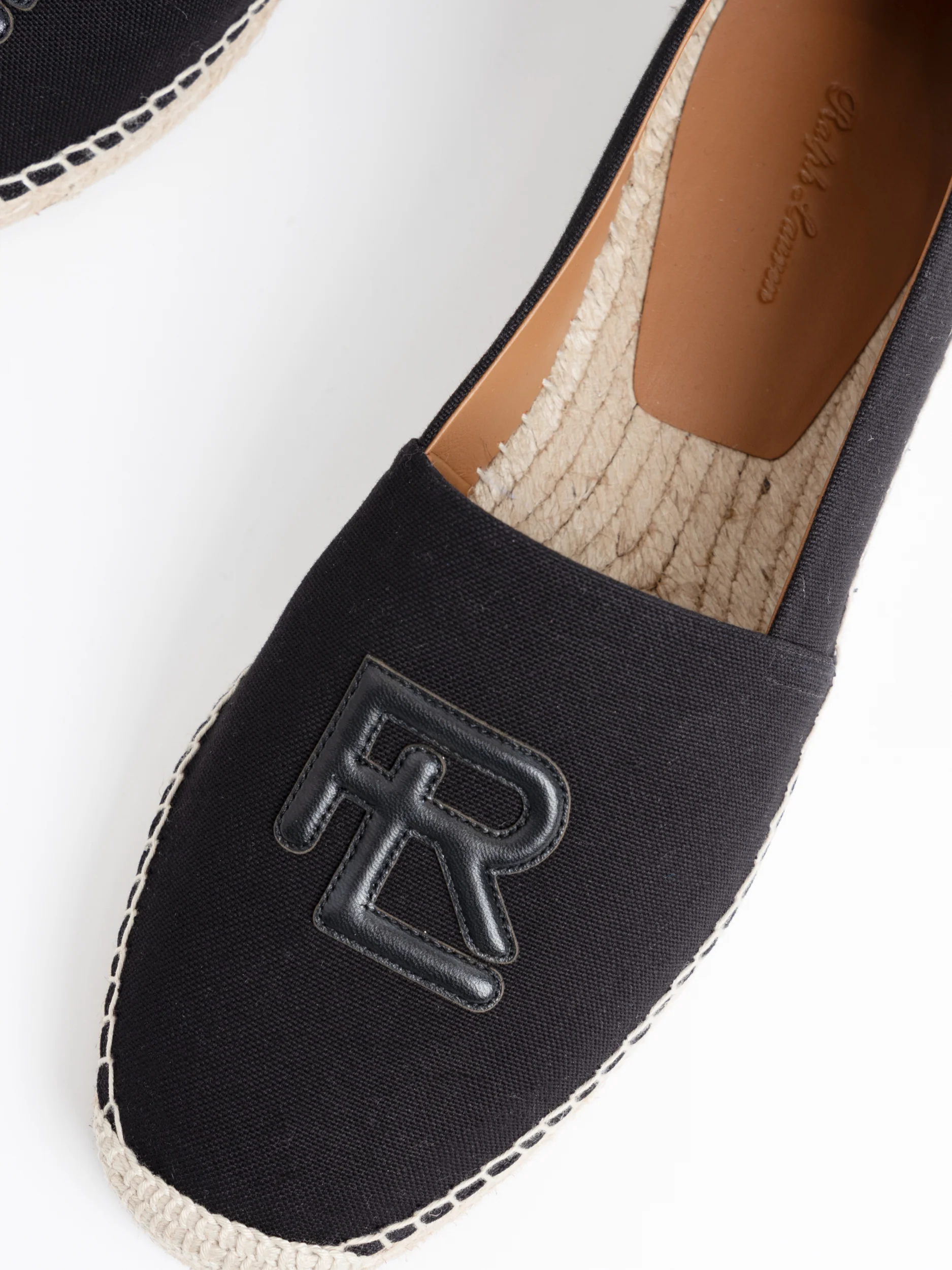Black Bowsworth Canvas Espadrille with RL Logo - Image 6