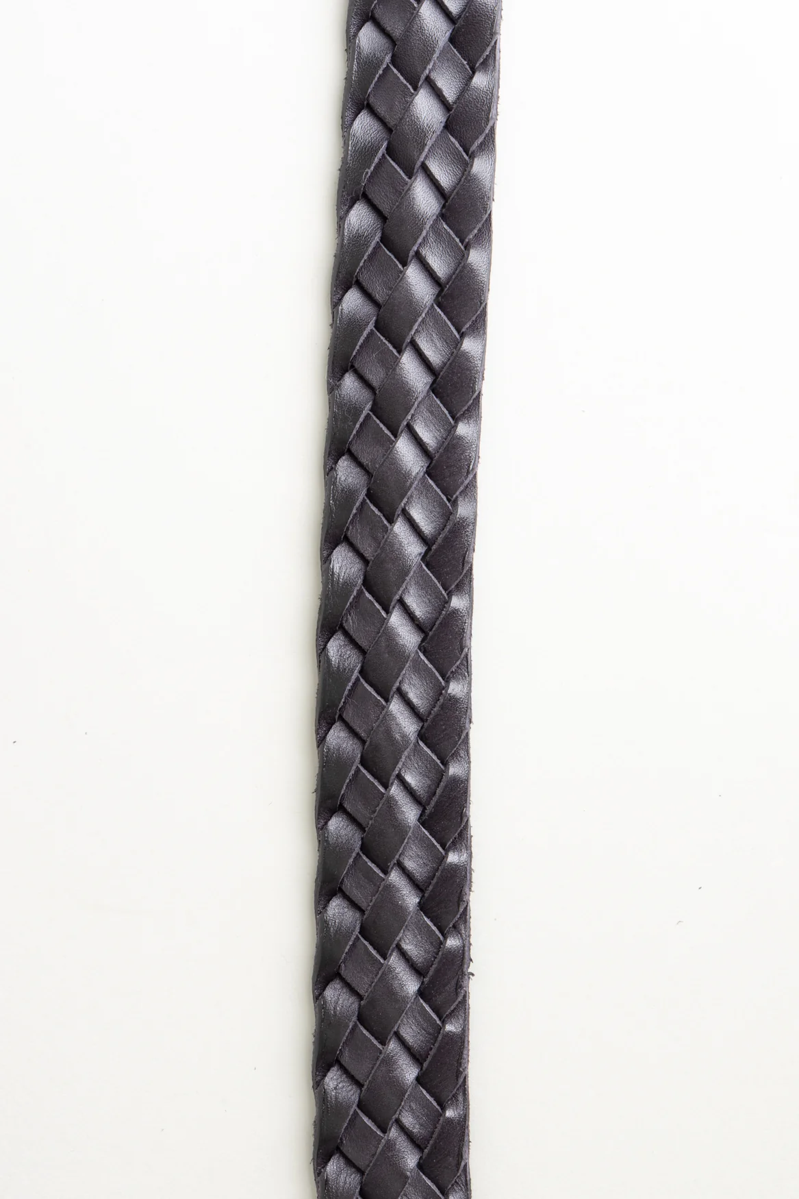 Black Braided Leather Belt - Image 3