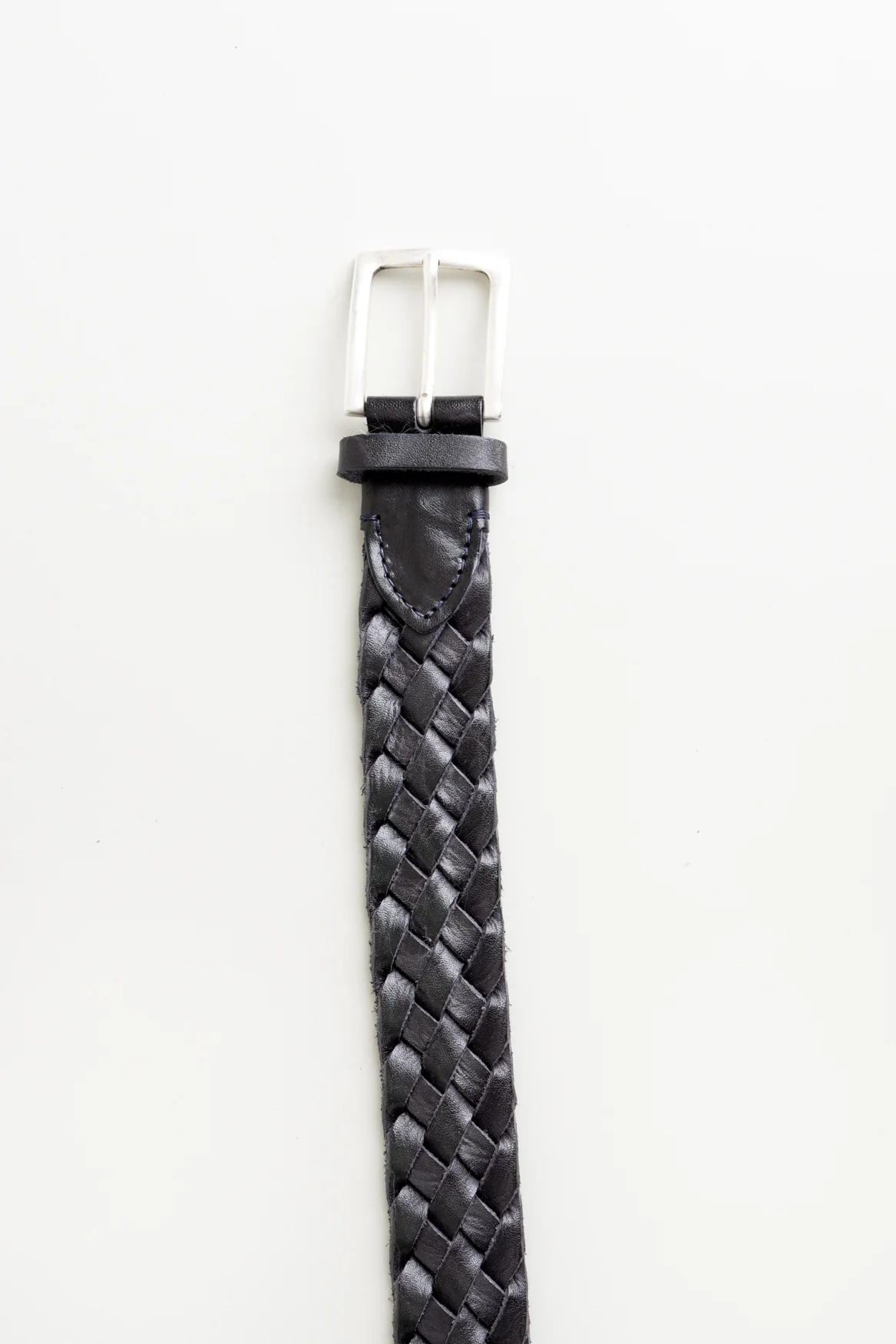 Black Braided Leather Belt - Image 5