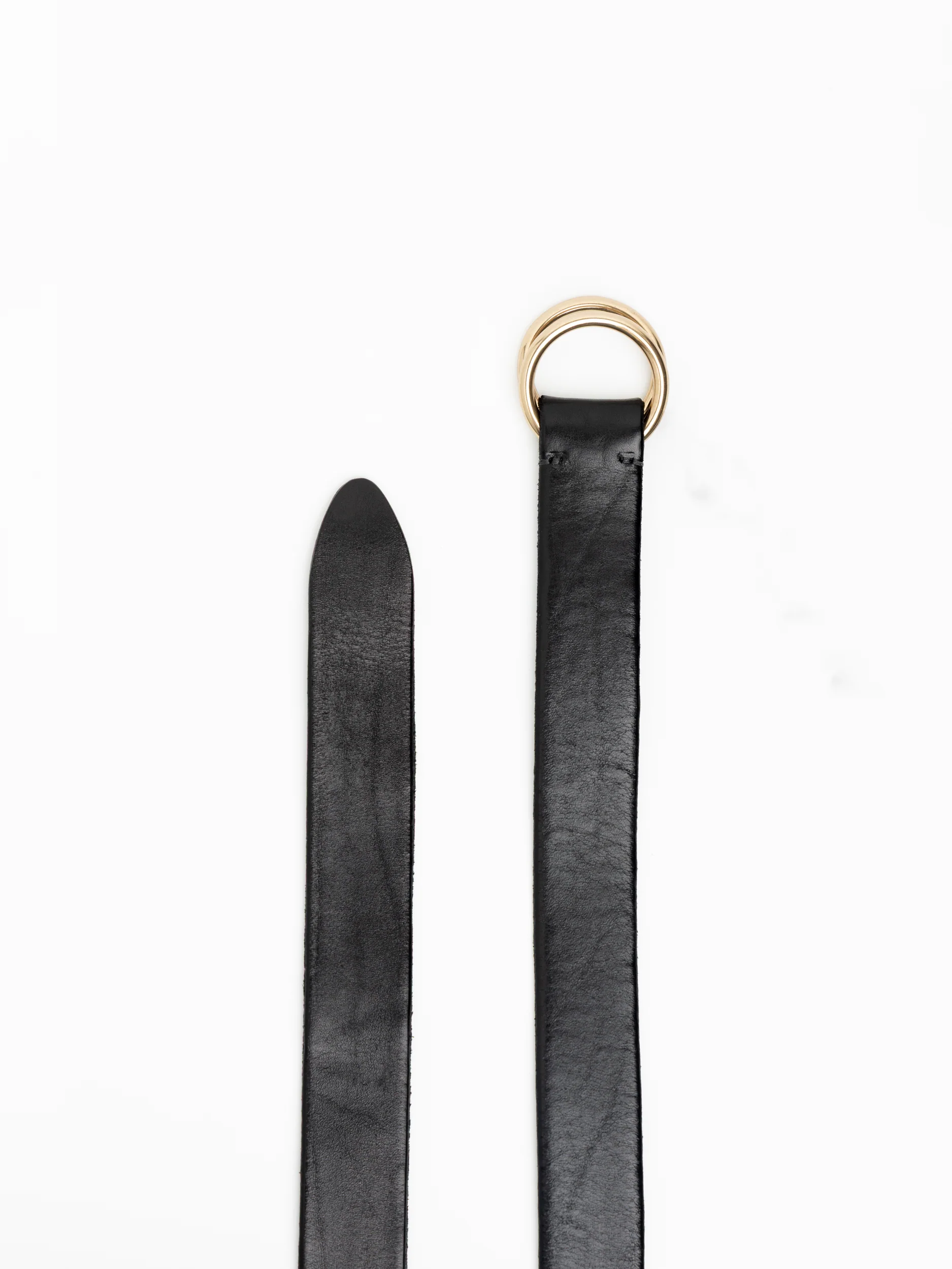 Black Loop Leather Belt