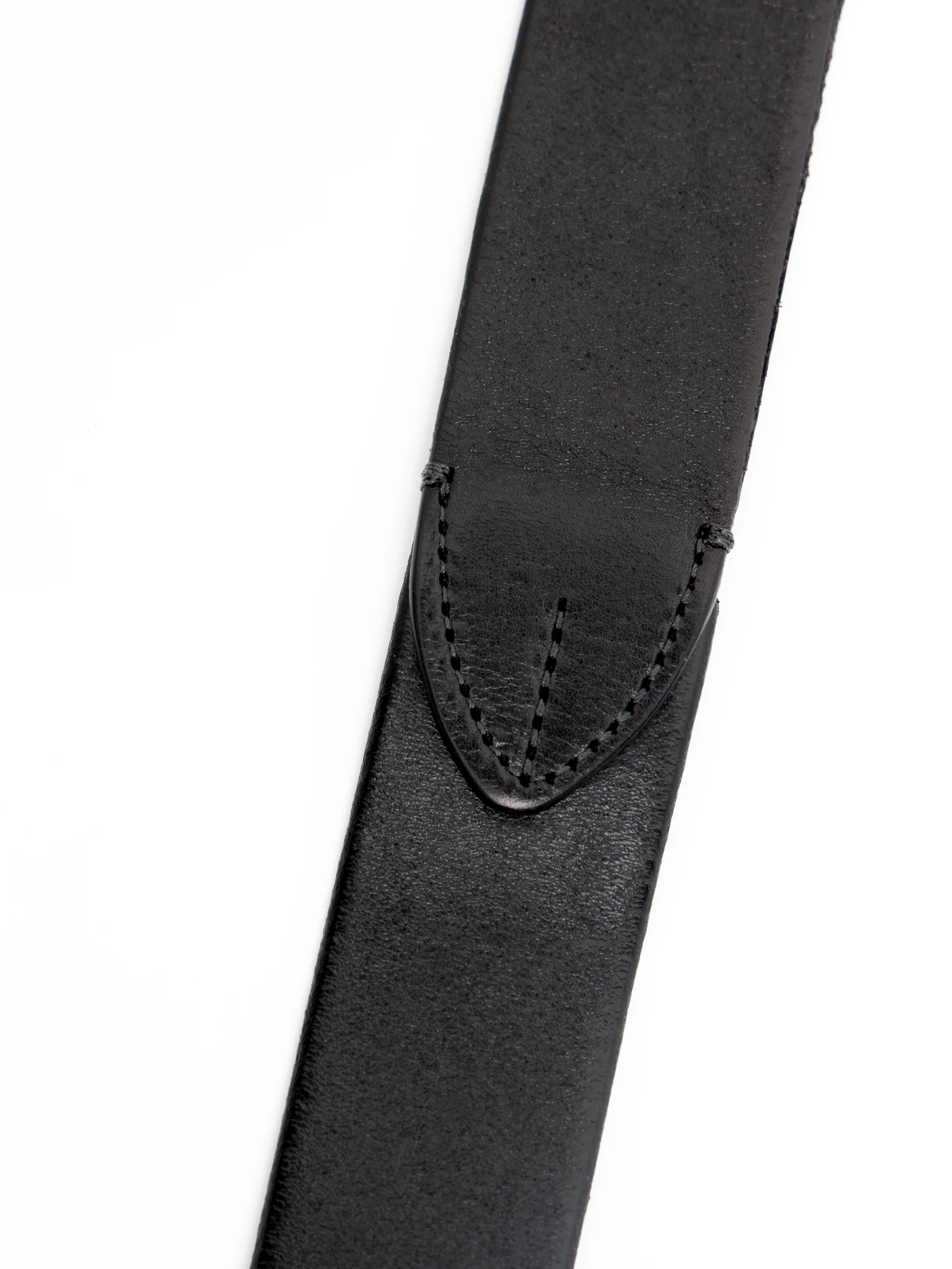 Black Loop Leather Belt - Image 2