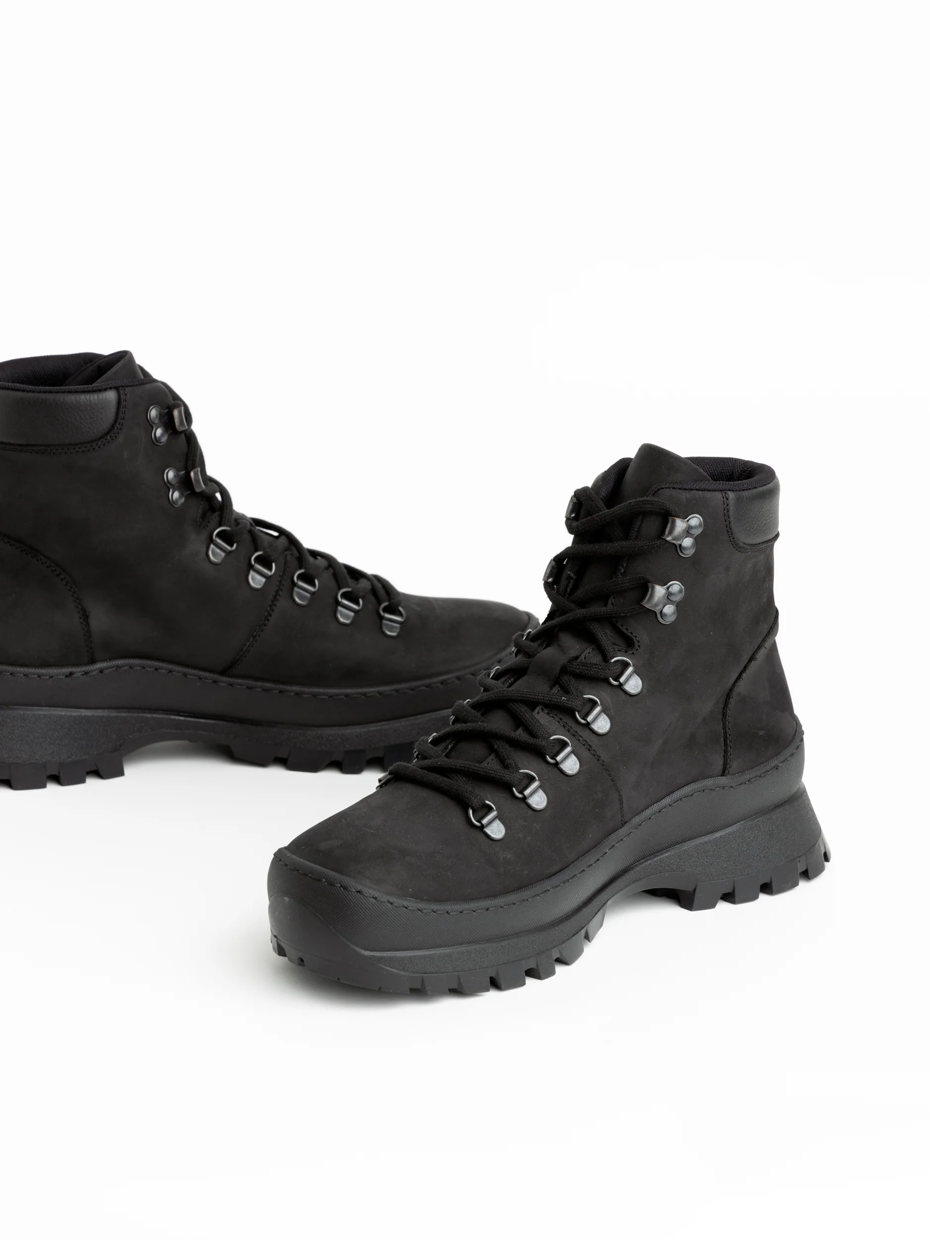 Black Suede Hiking Boots - Image 3
