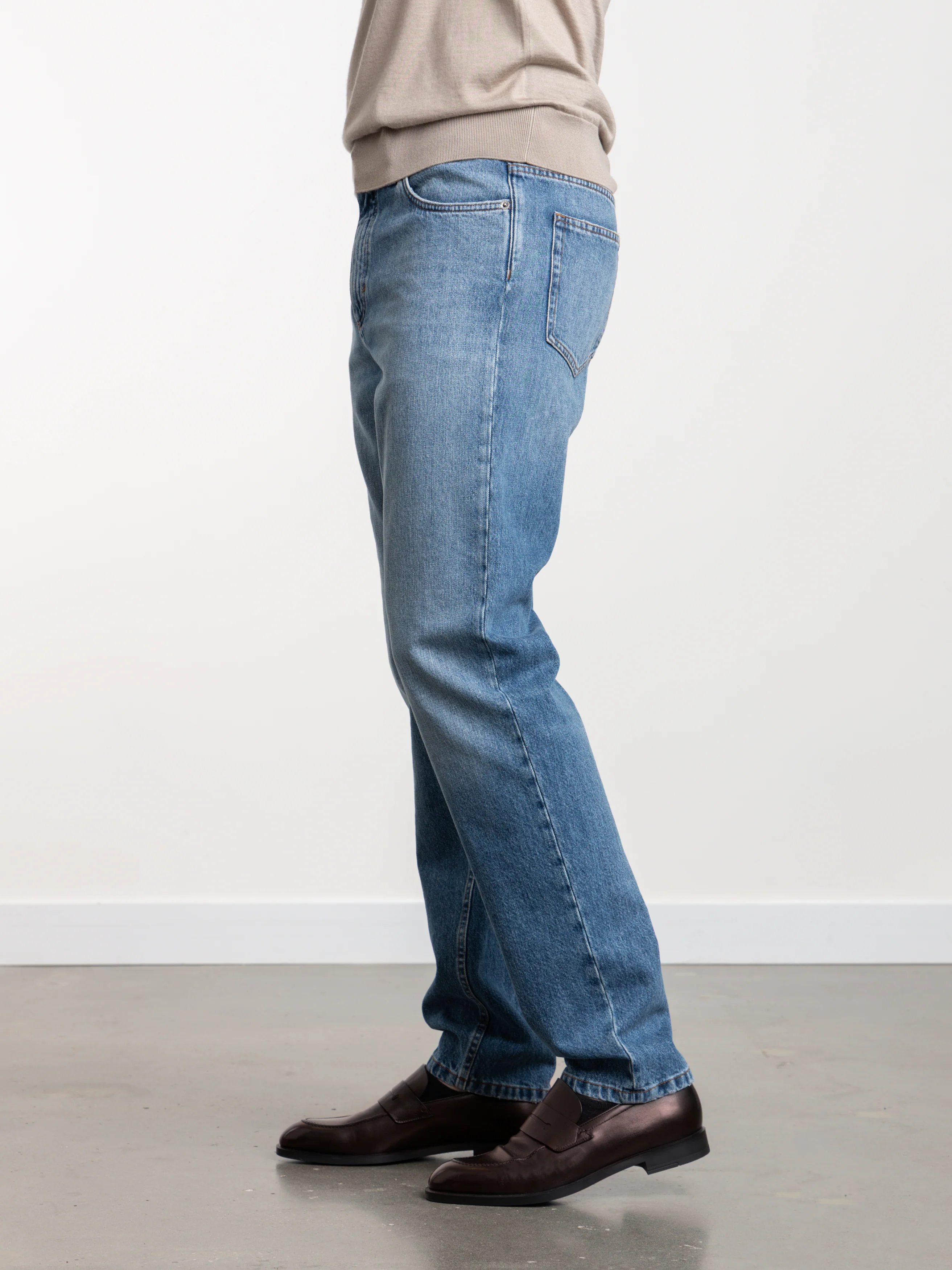 Blue Stone-Washed Cotton Roccia Jeans - Image 3