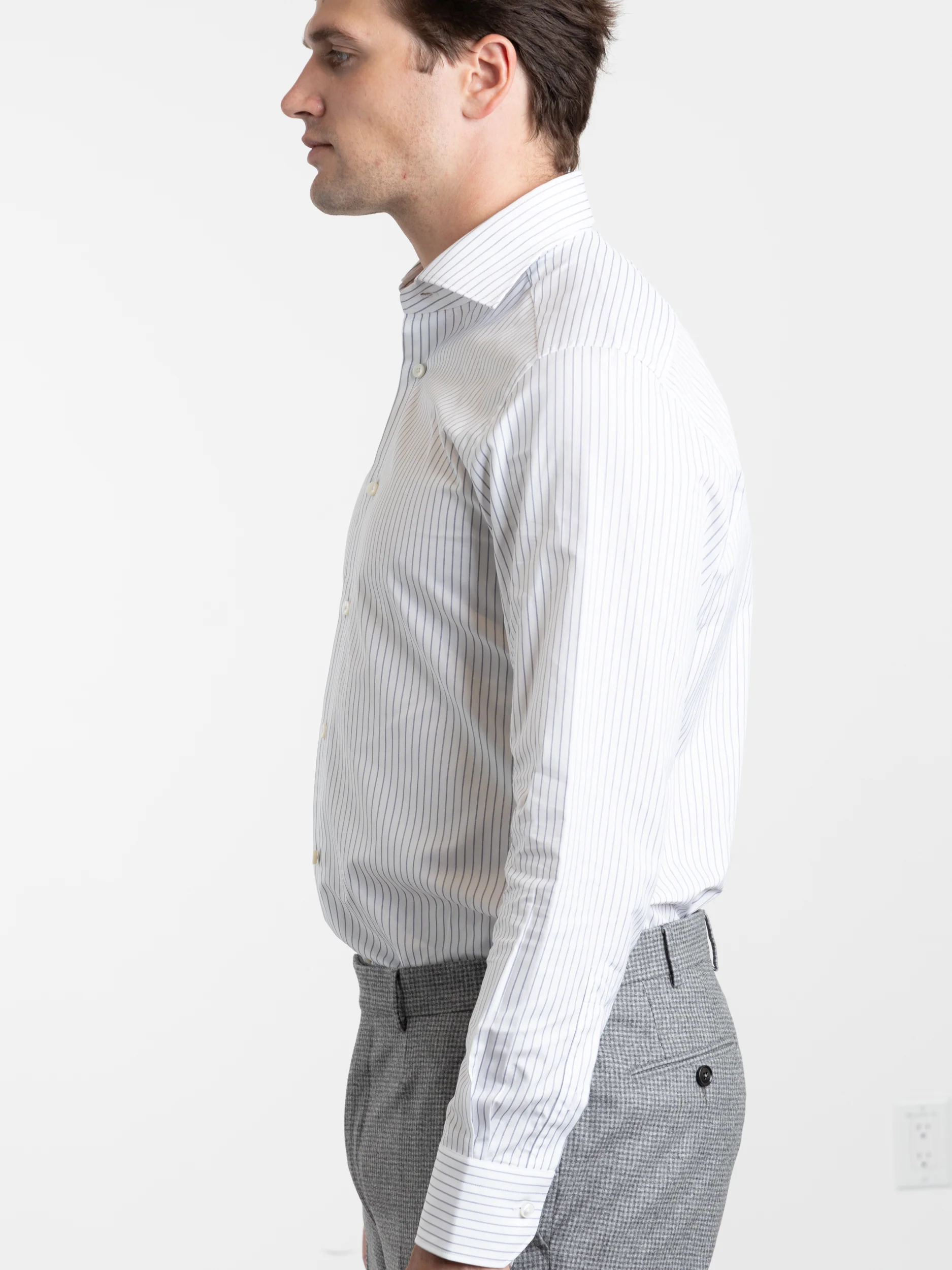 Blue Stripe Trecapi Dress Shirt - Image 3