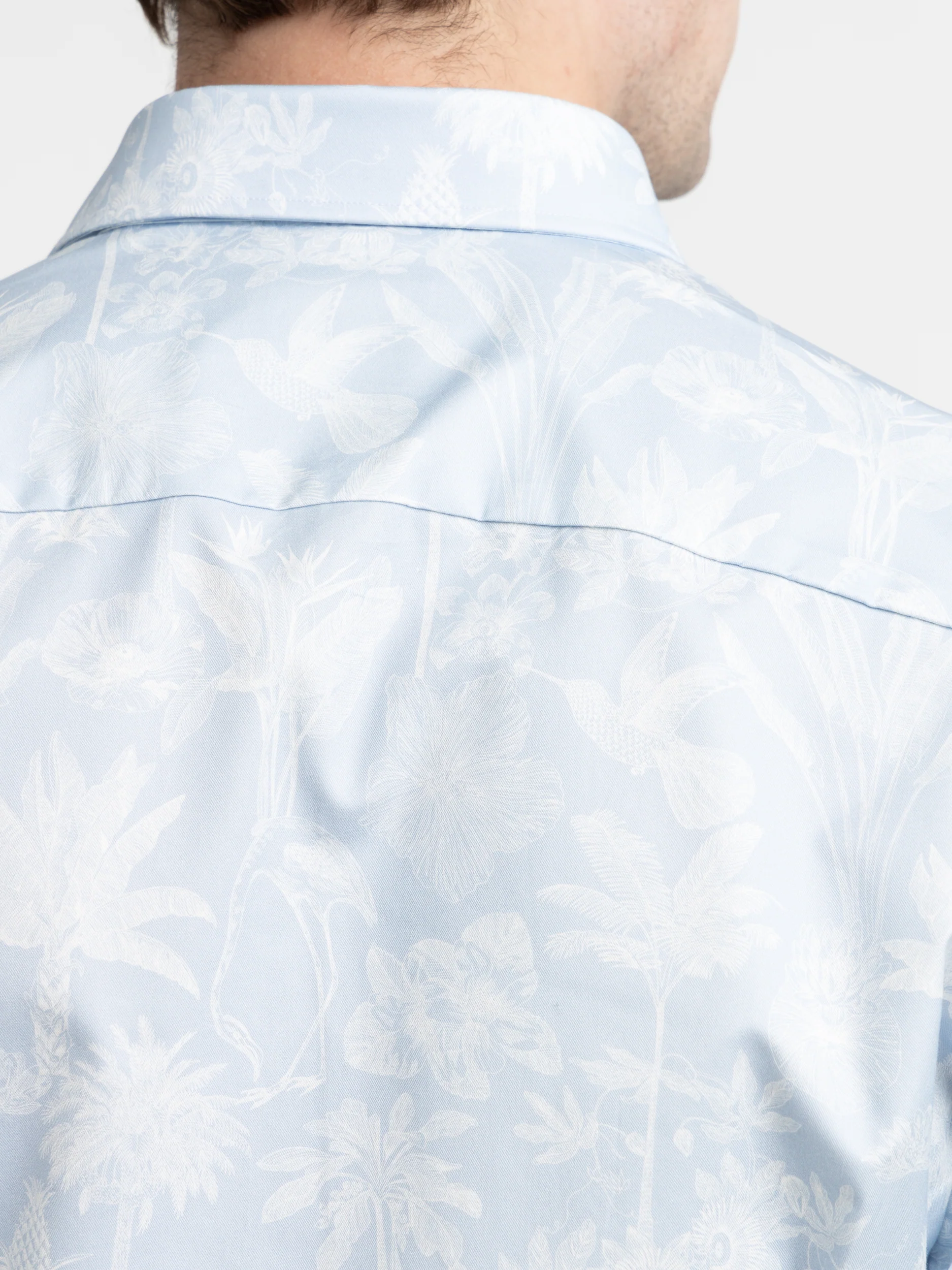 Blue Tropical Print Sofie Shirt - Image 5