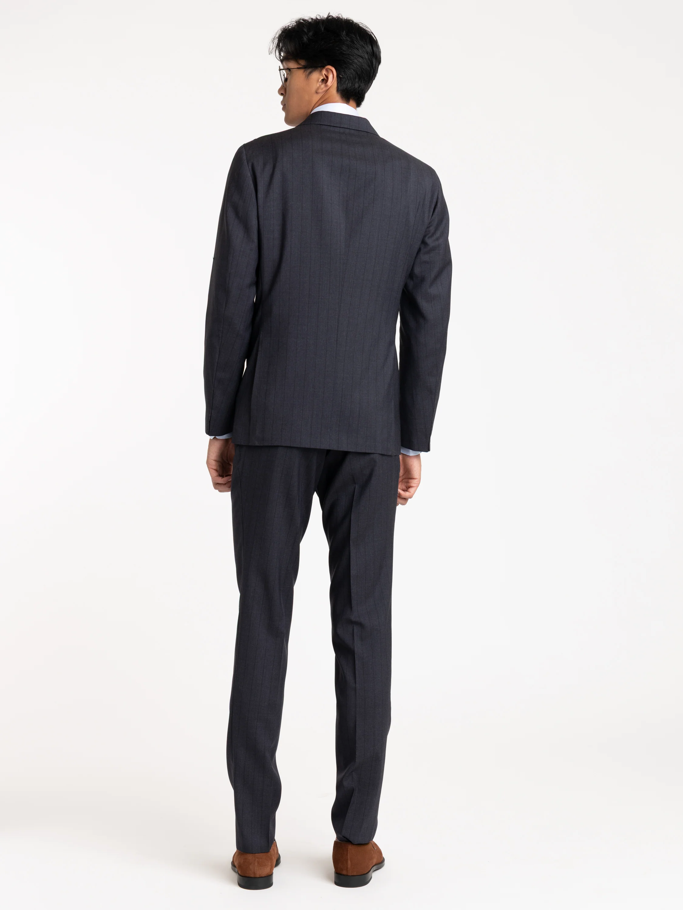 Black Stripe Navy Suit - Image 4