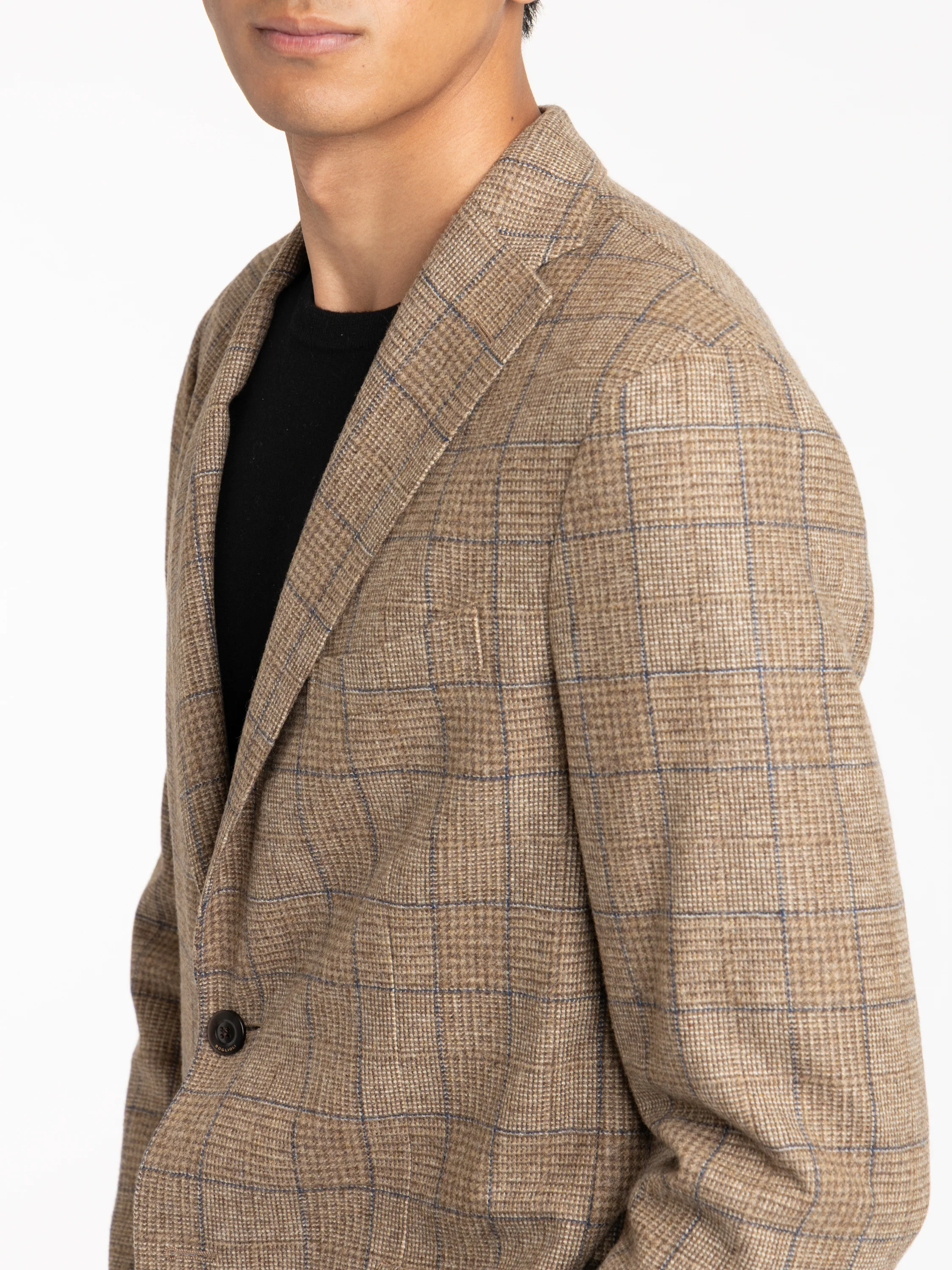 Brown Check Wool K Jacket - Image 5