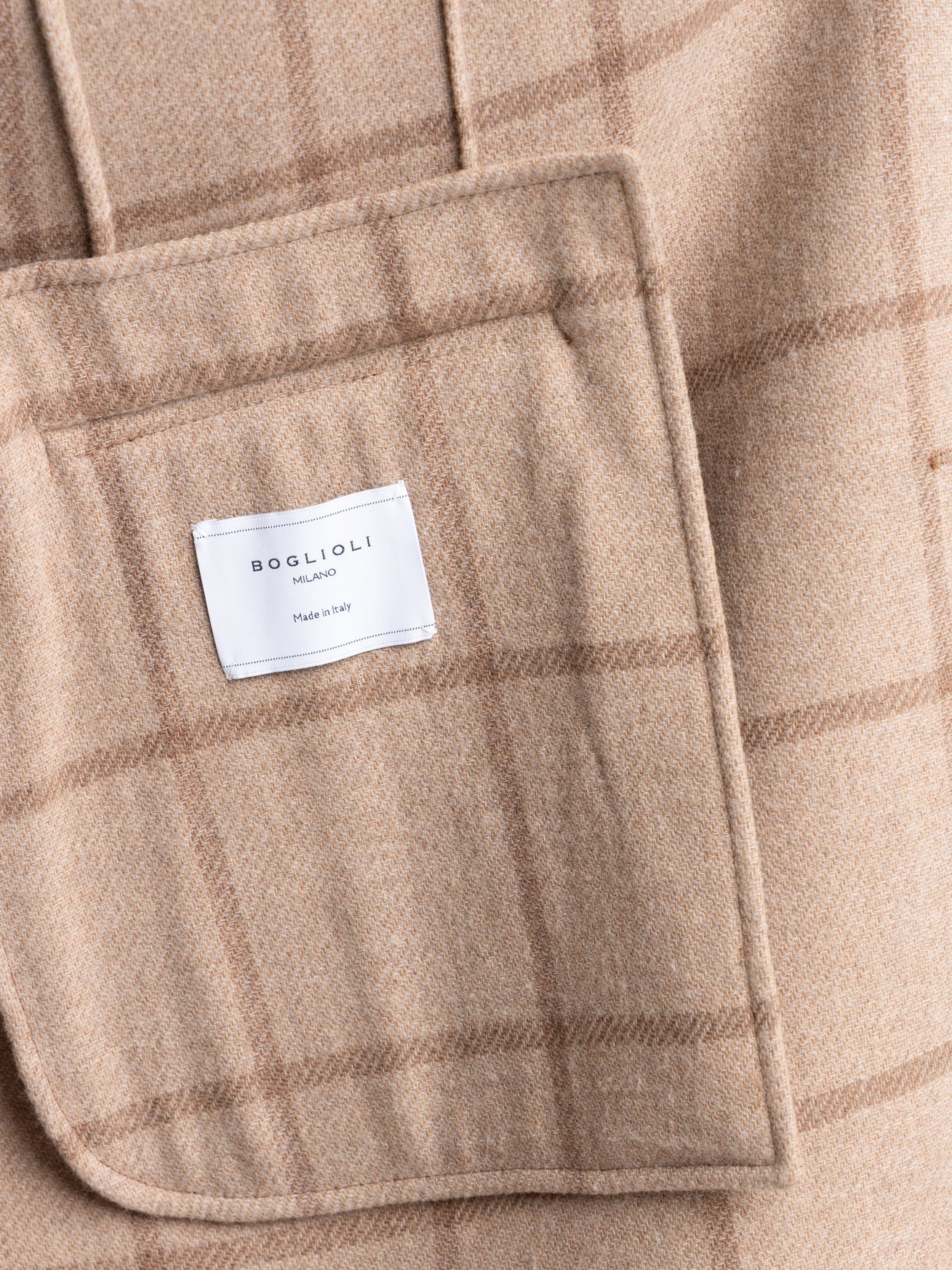 Beige Check Wool-Cashmere Coat - Image 6