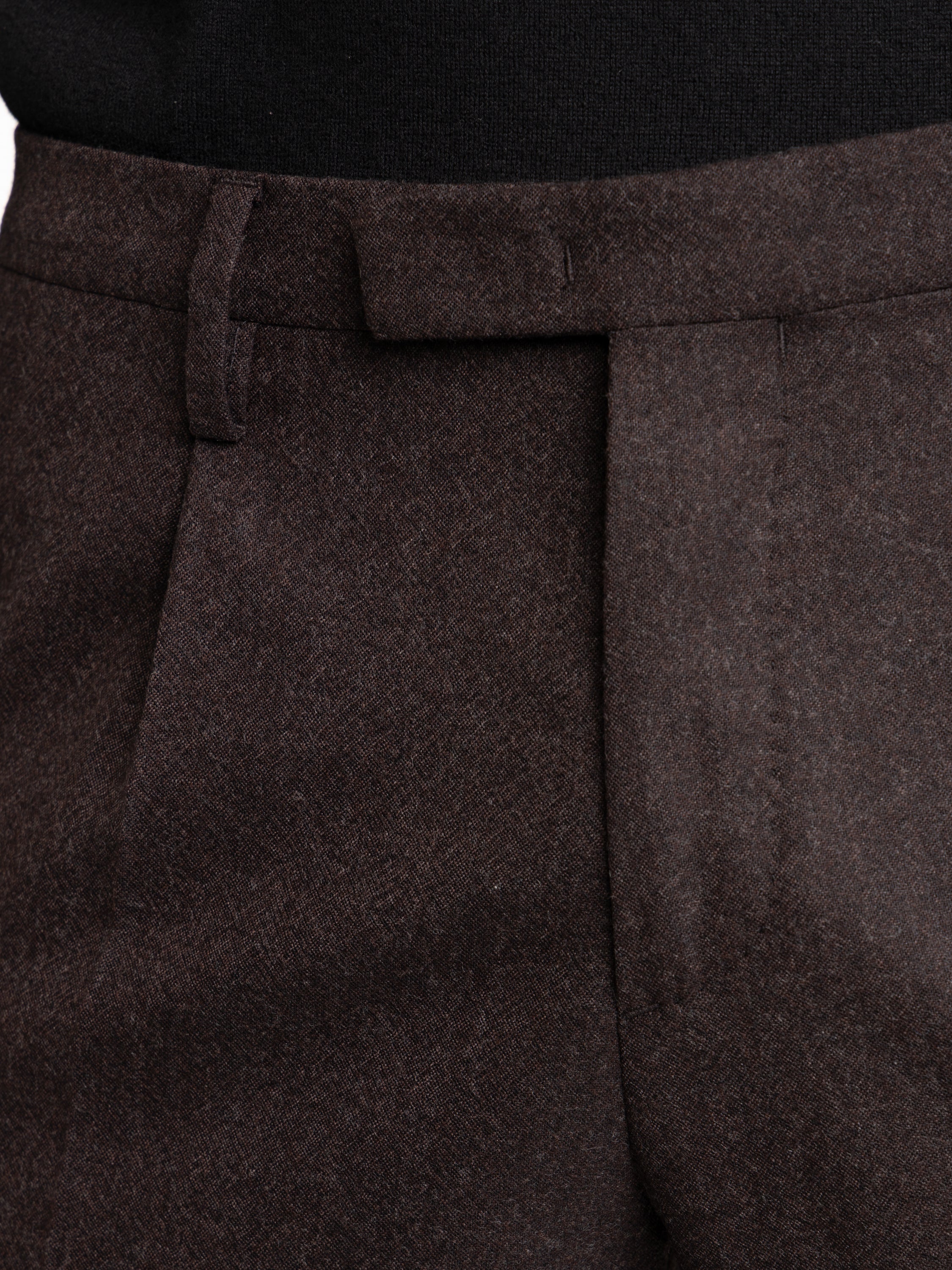 Dark Brown Wool Dress Pant - Image 3