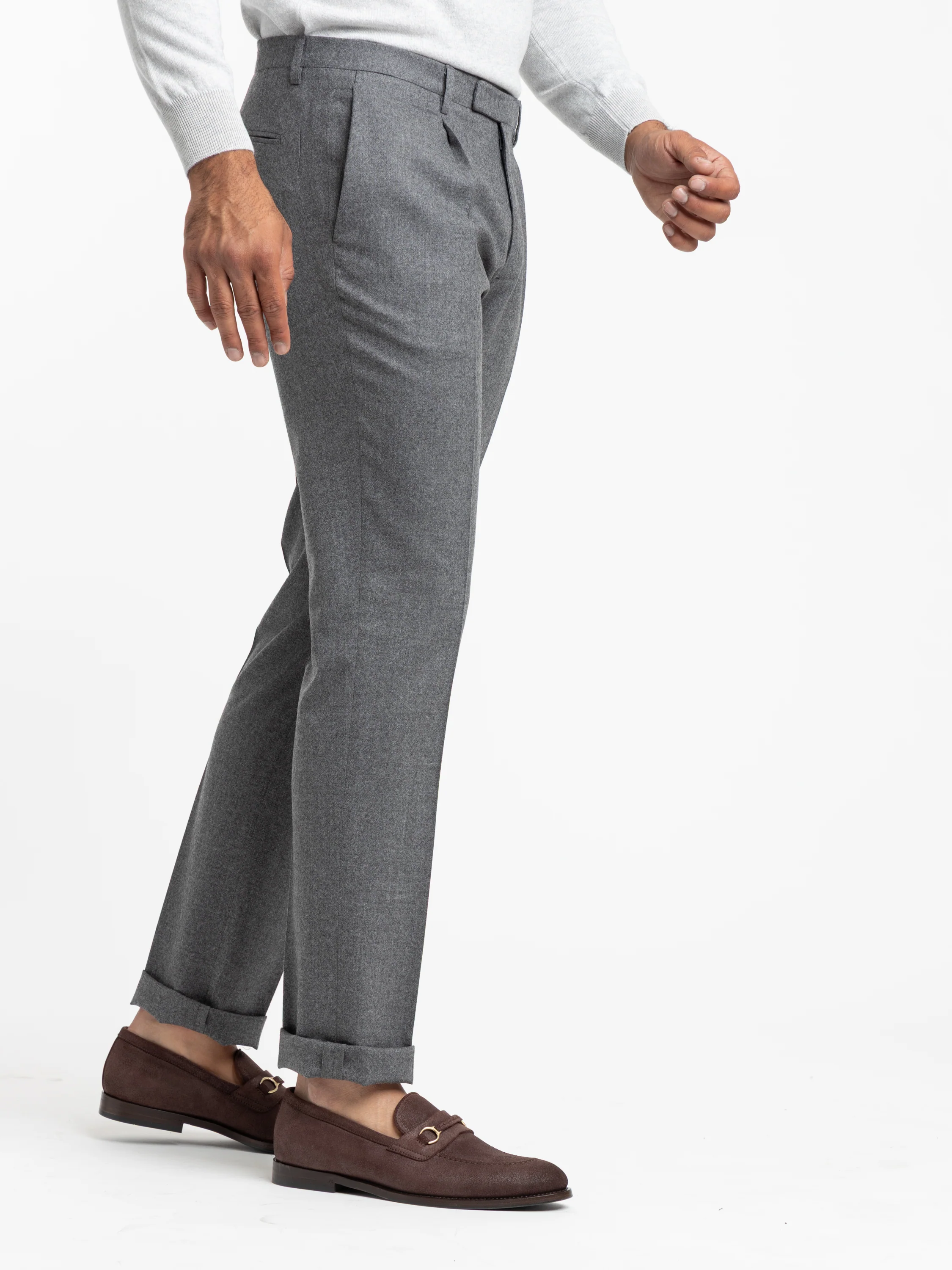 Grey Wool Dress Pants
