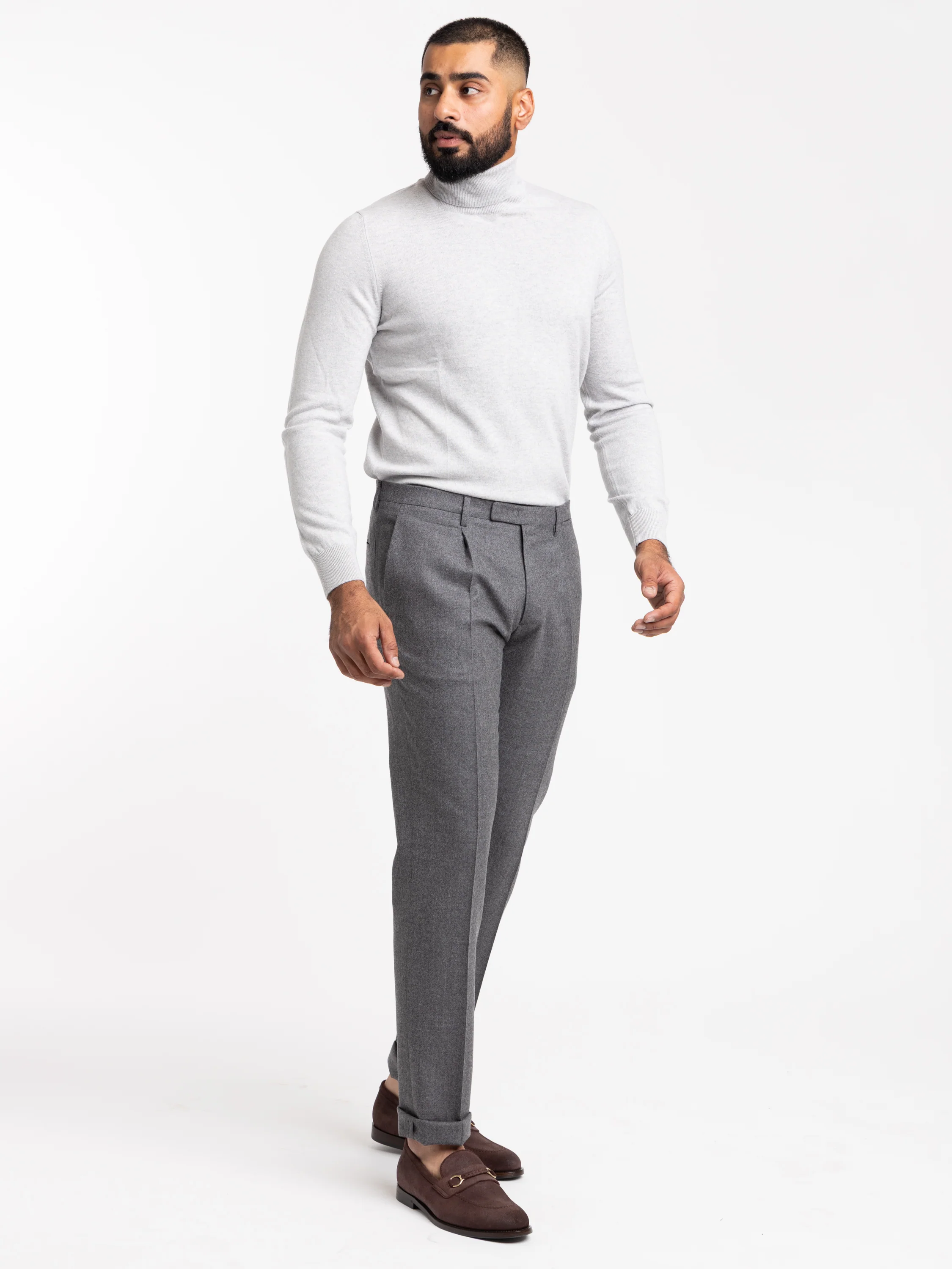 Grey Wool Dress Pants - Image 2