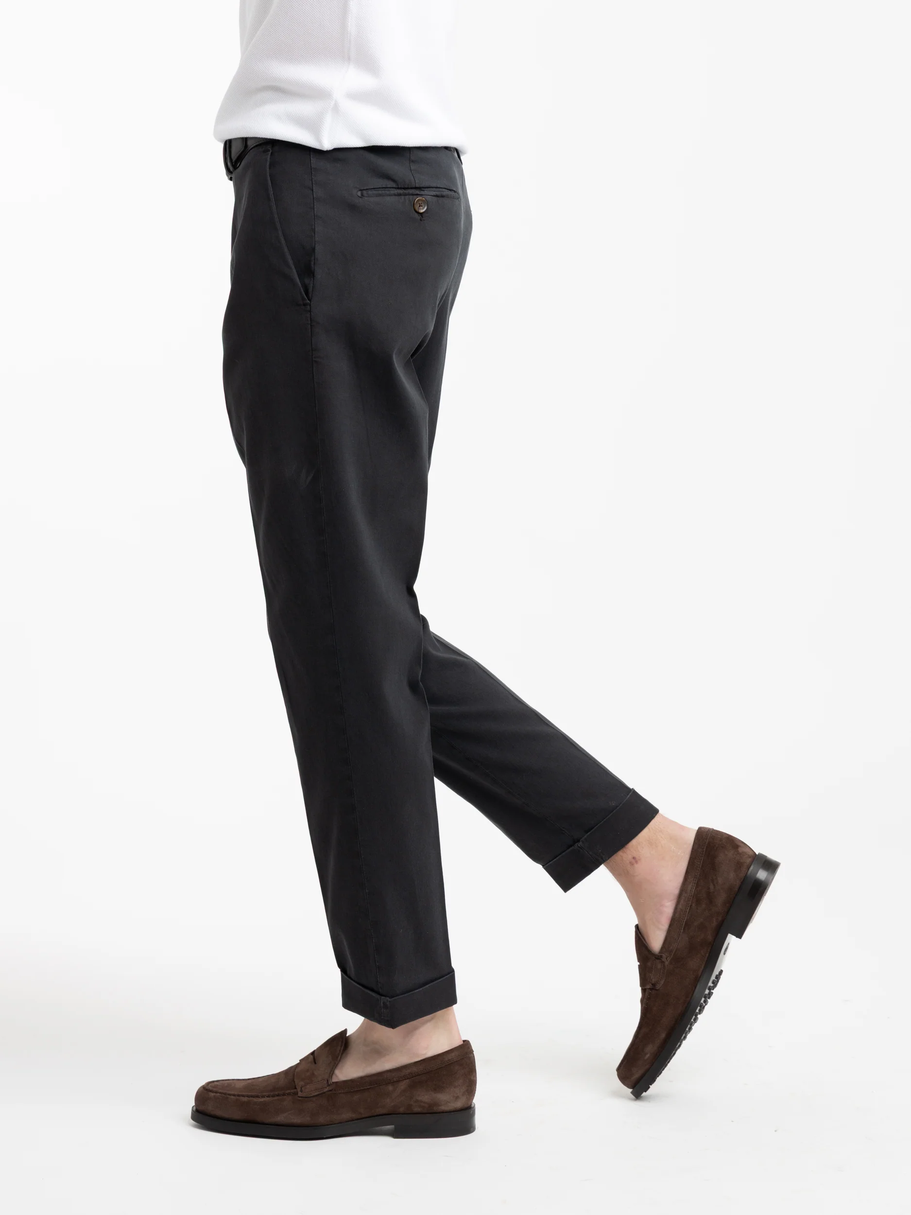 Black Tencel-cotton Easy fit Trouser - Image 3