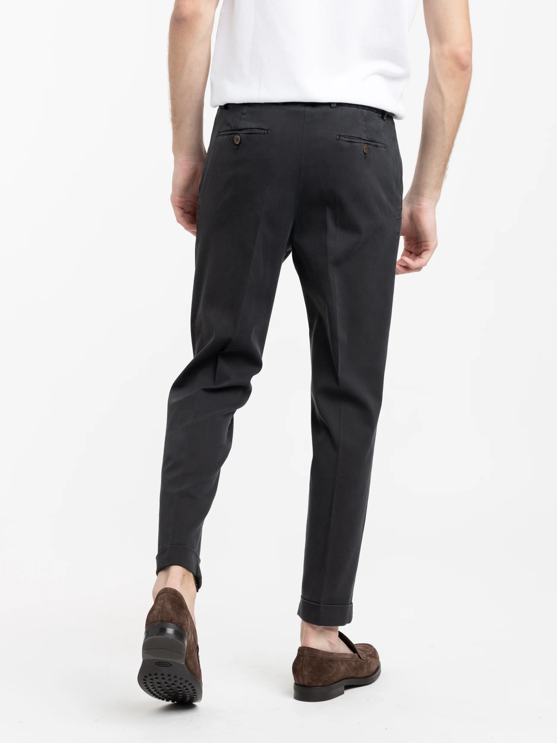 Black Tencel-cotton Easy fit Trouser - Image 4