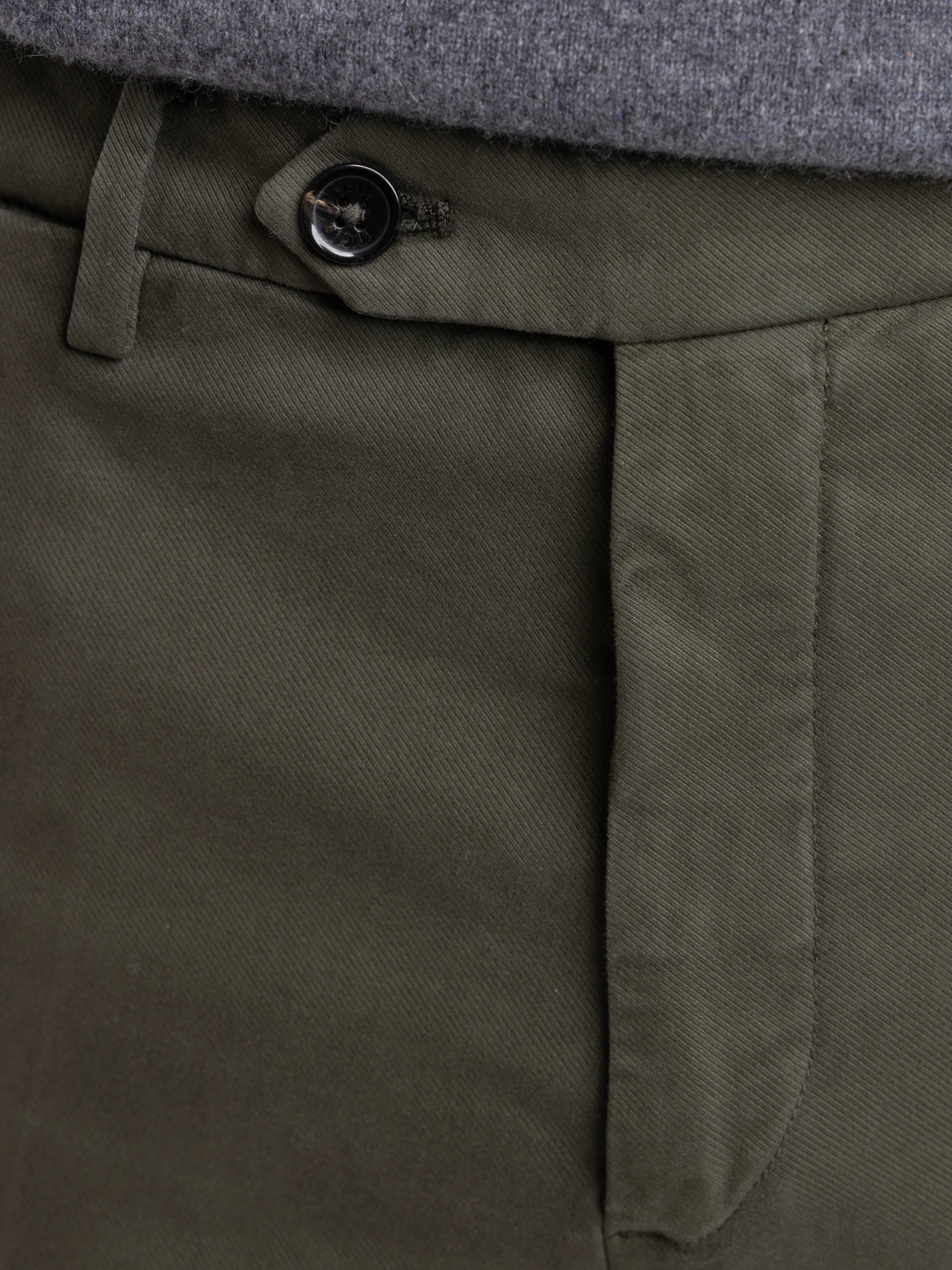 Olive Cotton Twill Pant - Image 6