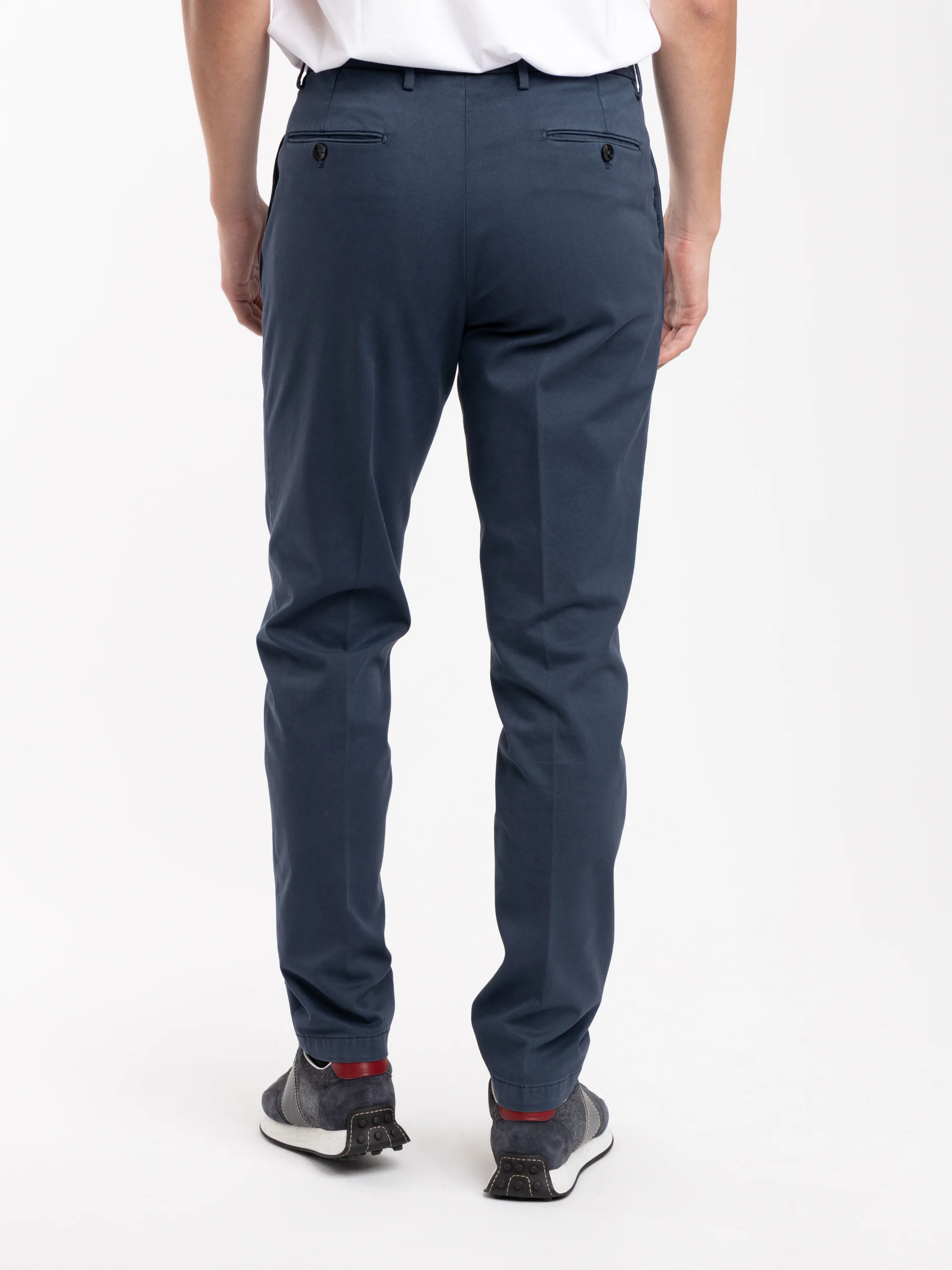 Blue Cotton-Modal Twill Pant - Image 4