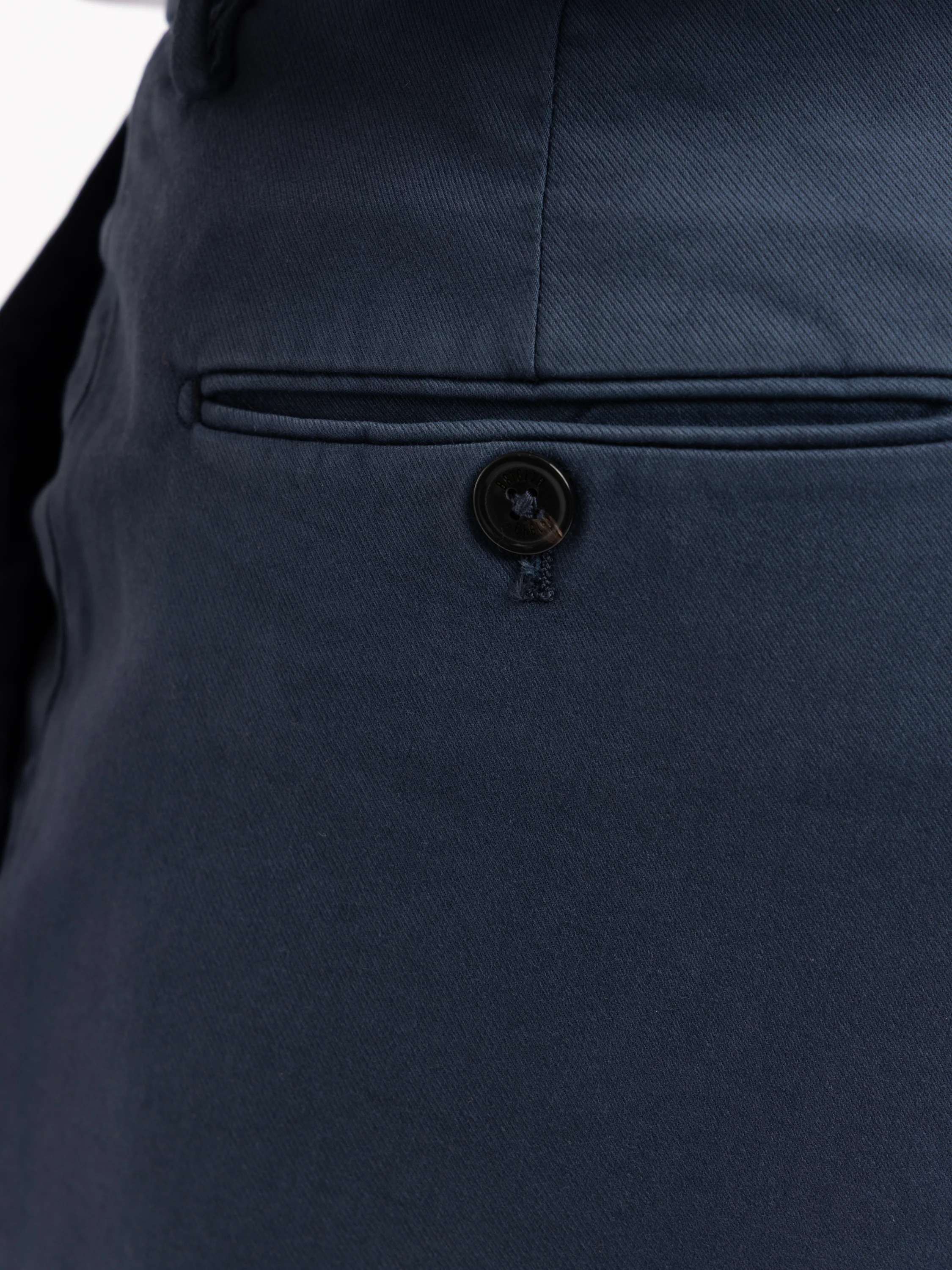 Blue Cotton-Modal Twill Pant - Image 5