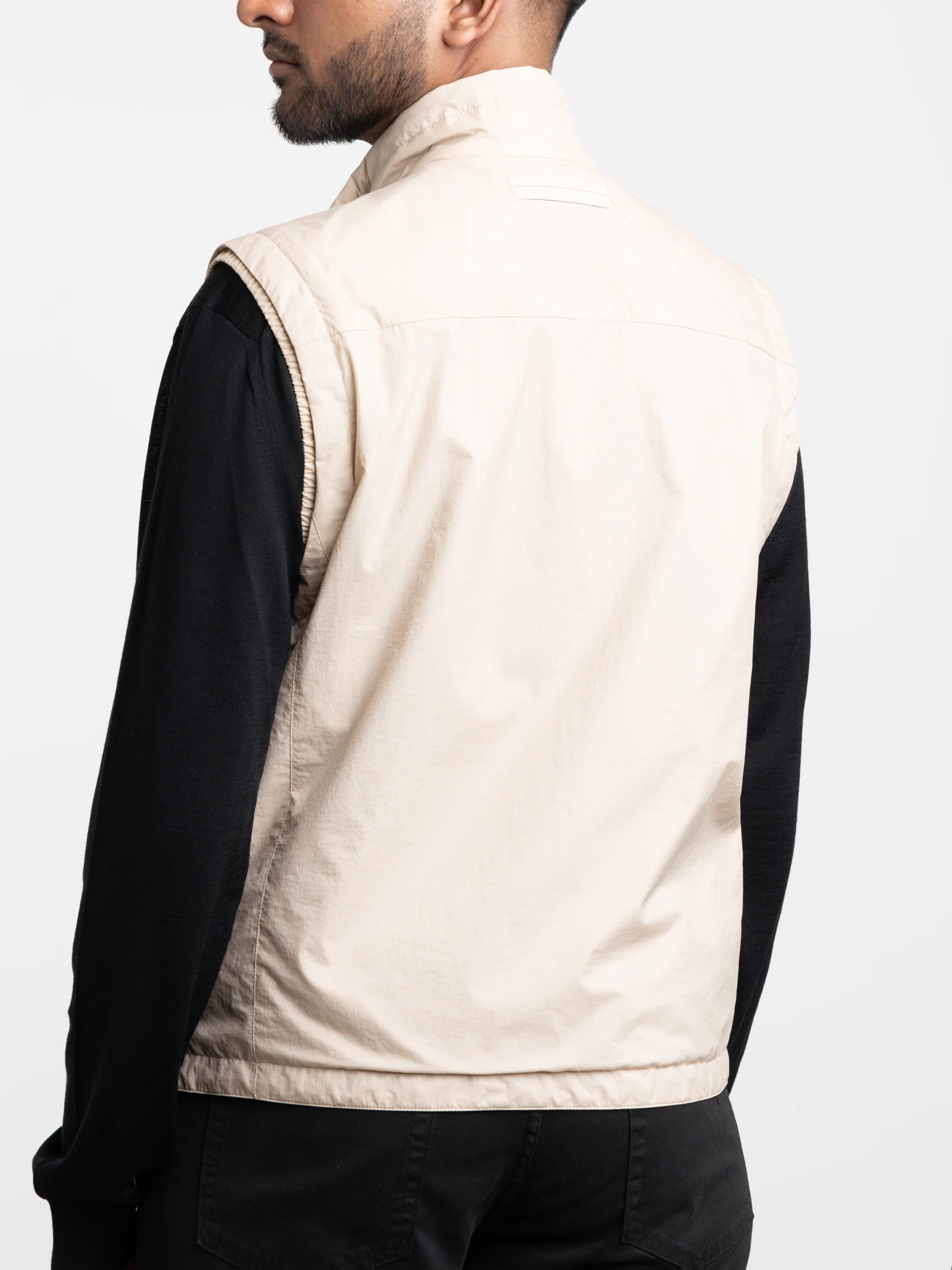 Brown Reversible Technical Fabric Brezza Vest - Image 5