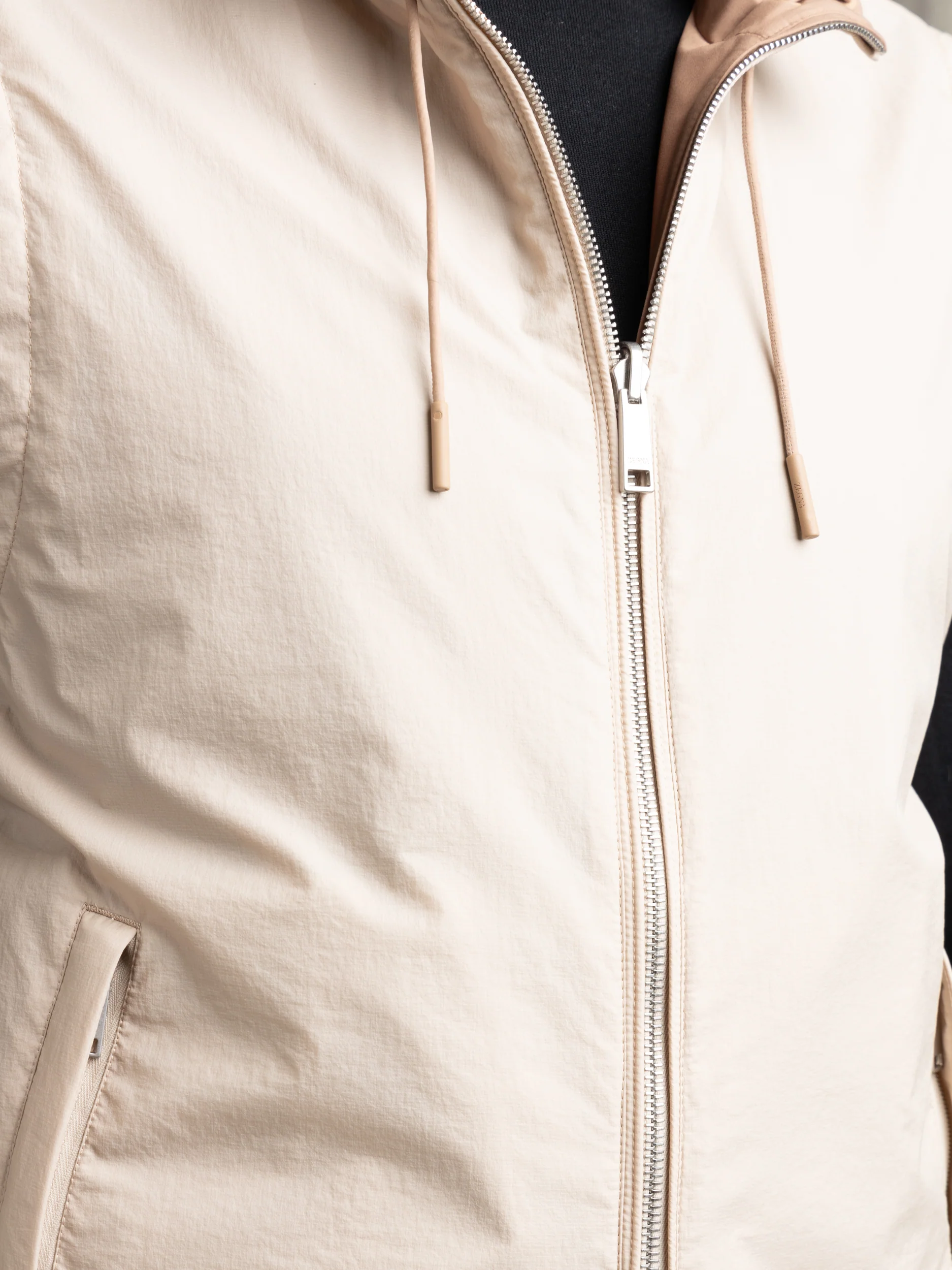 Brown Reversible Technical Fabric Brezza Vest - Image 7