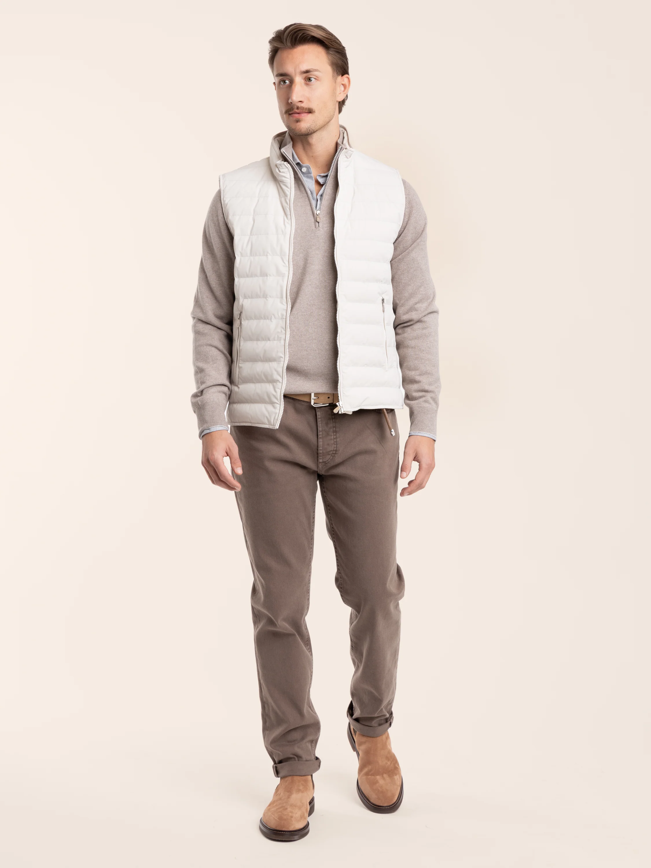Ivory Lightweight Down Vest - Image 2