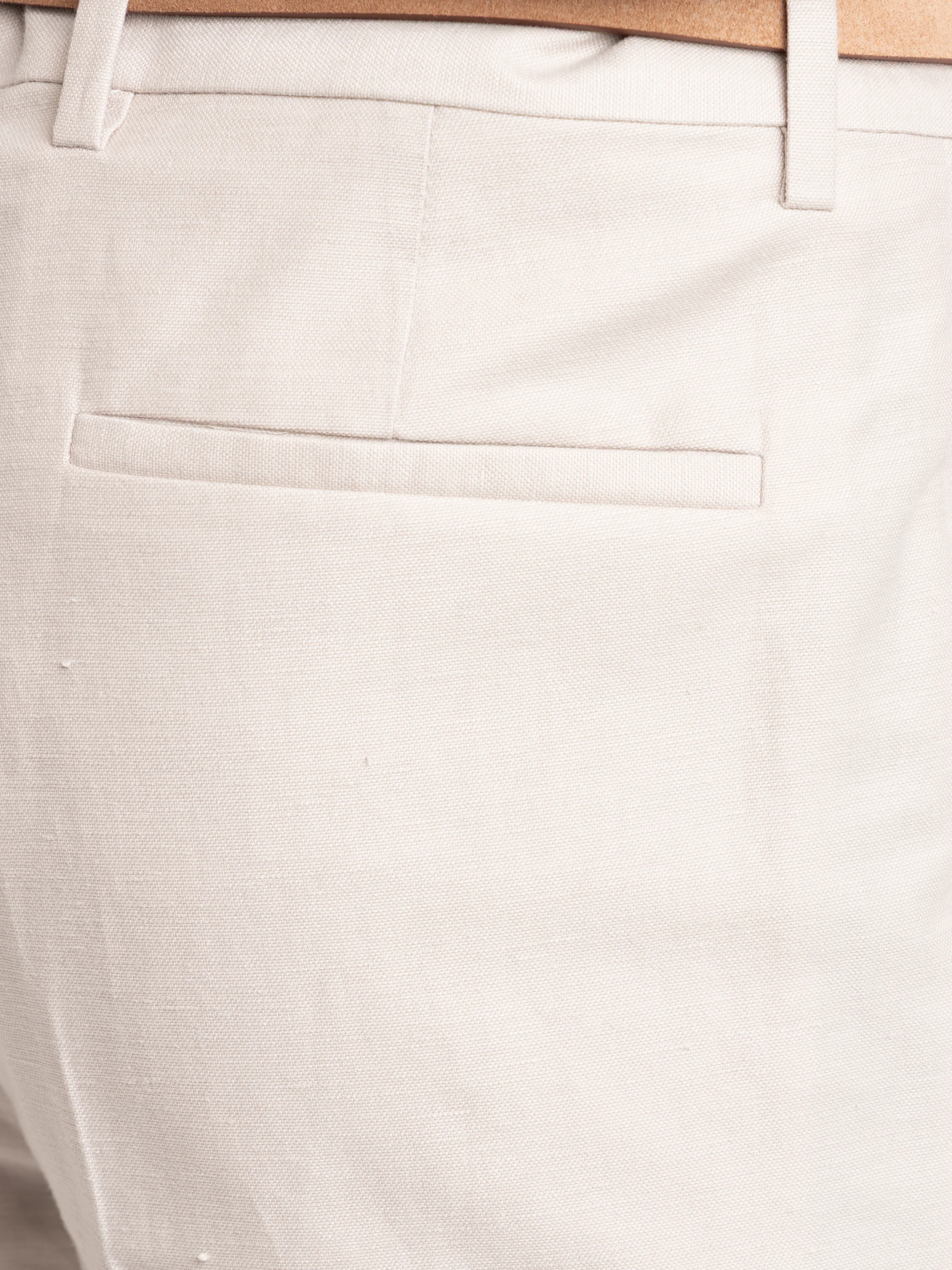 Yuta Cotton and Linen Panama Pleated Trousers - Image 6