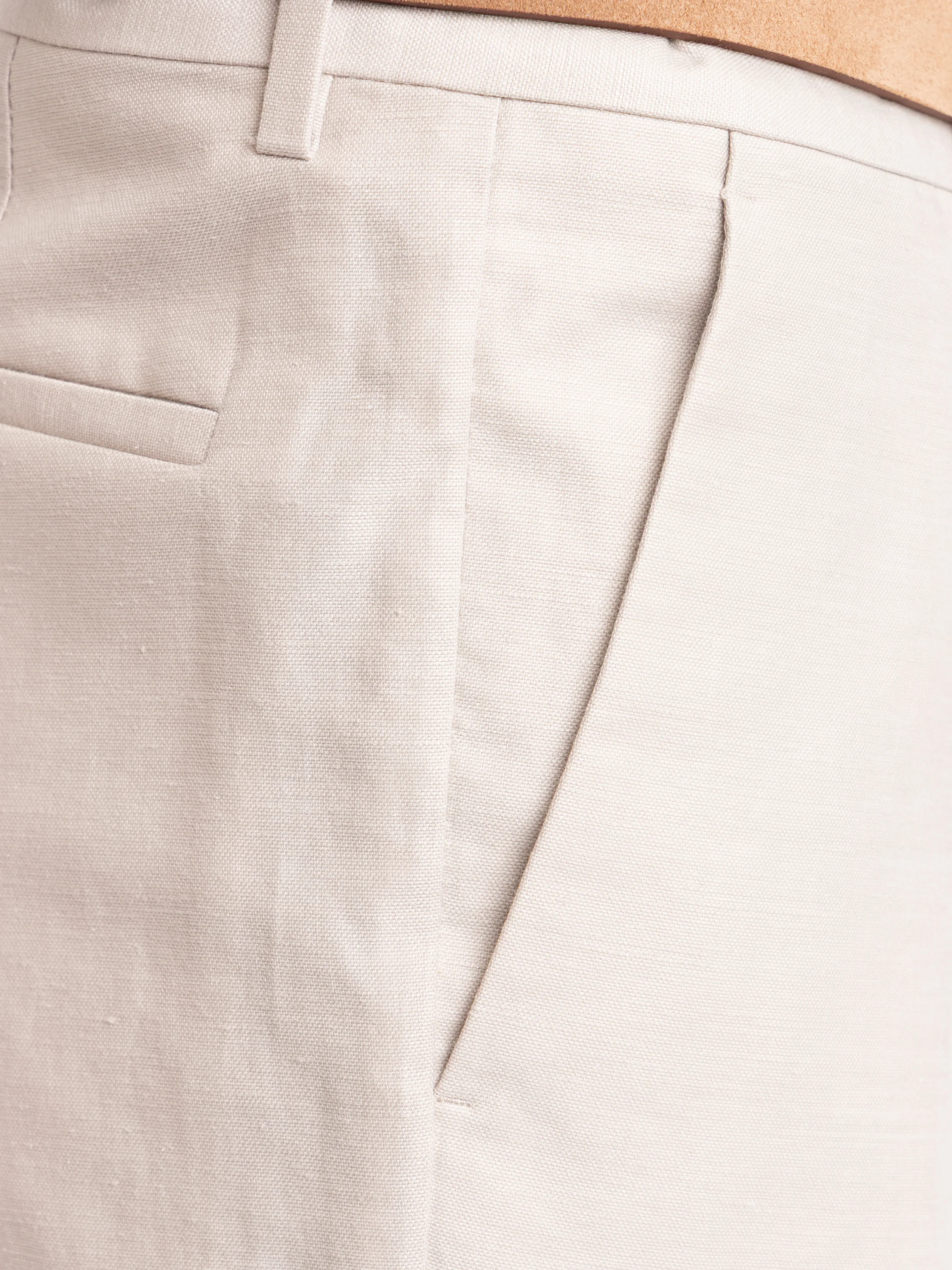Yuta Cotton and Linen Panama Pleated Trousers - Image 7