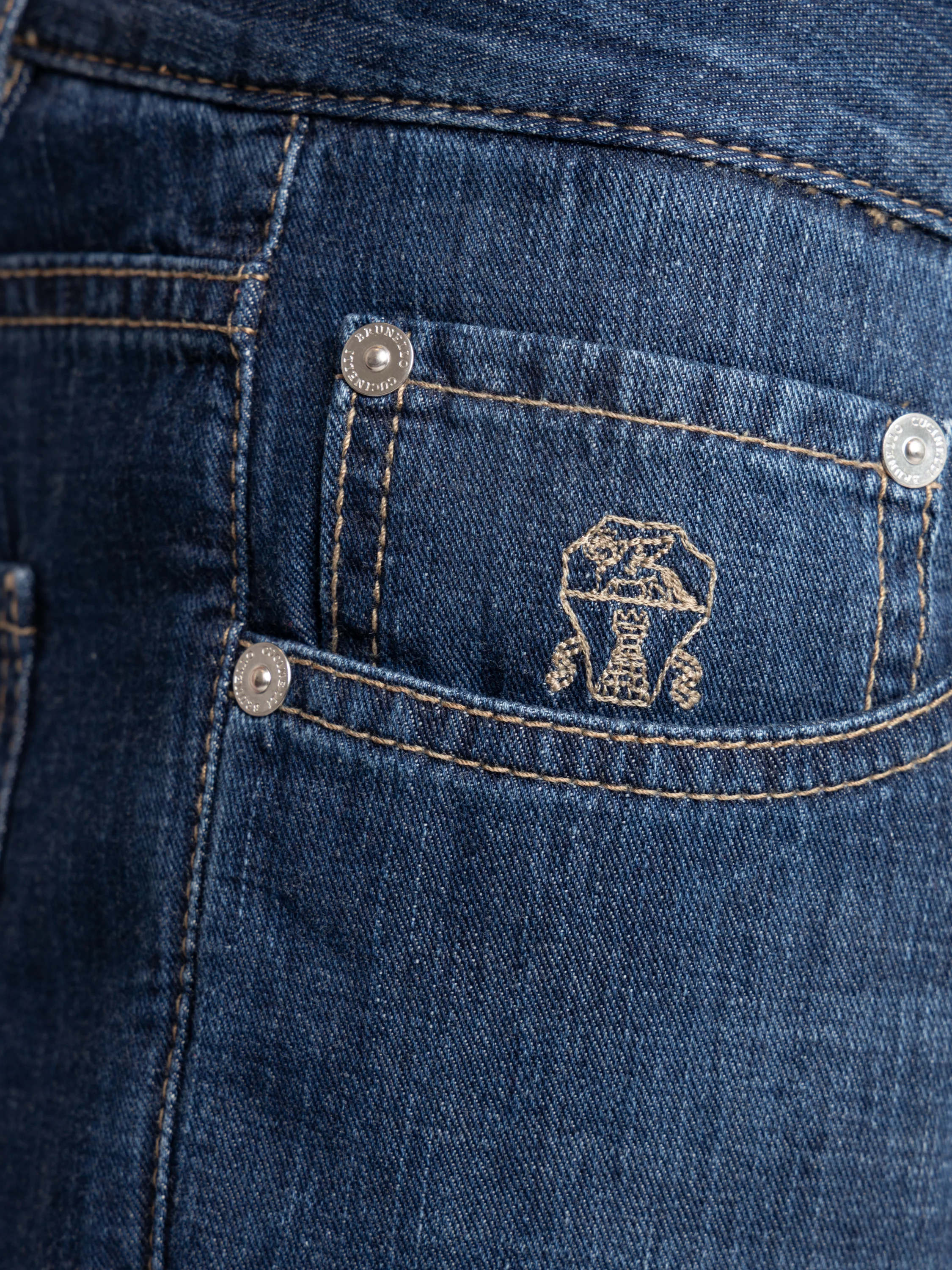 Dark denim Lightweight Denim Five-pocket Trousers - Image 4