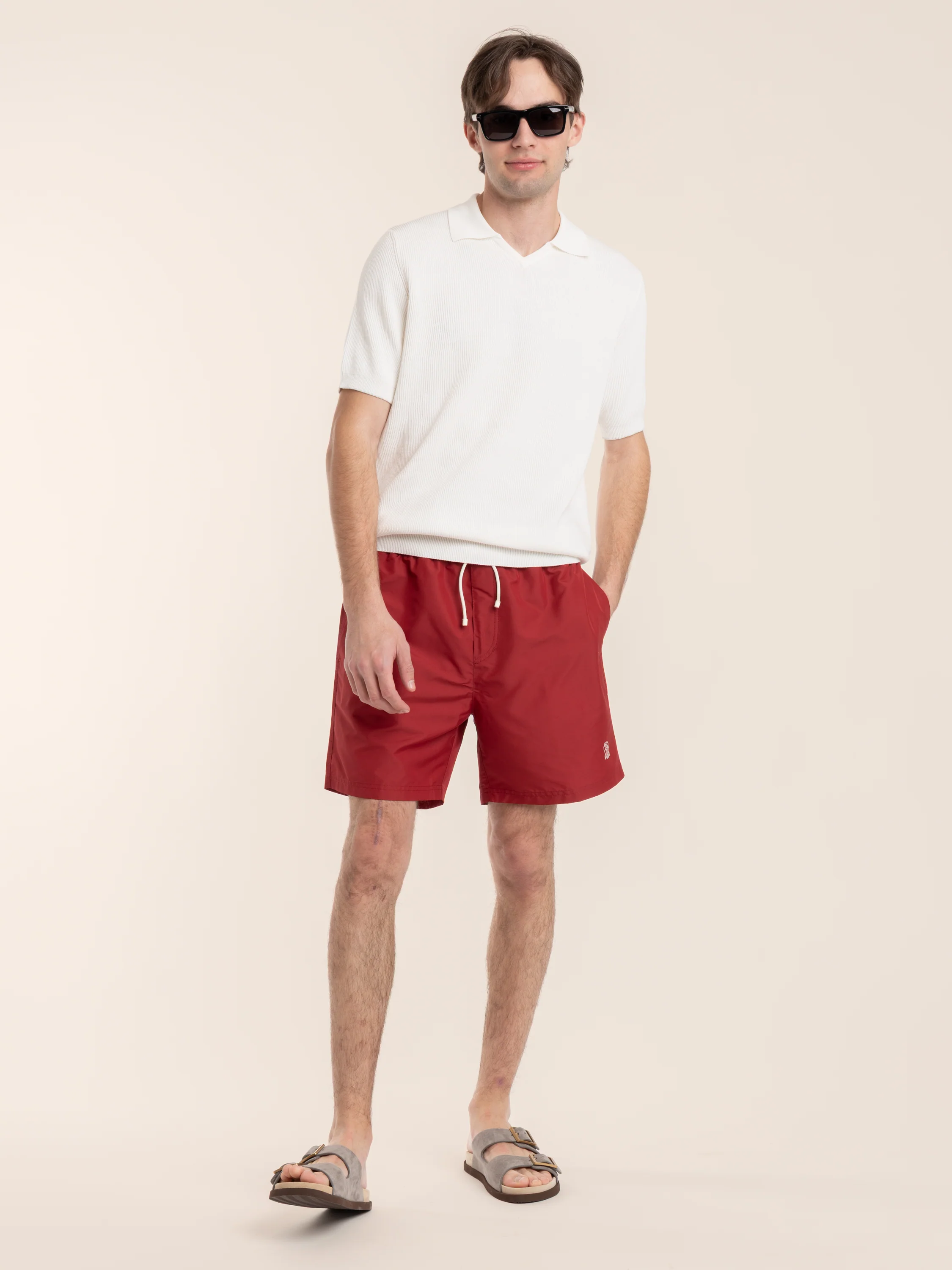 Cherry Red Swim Shorts