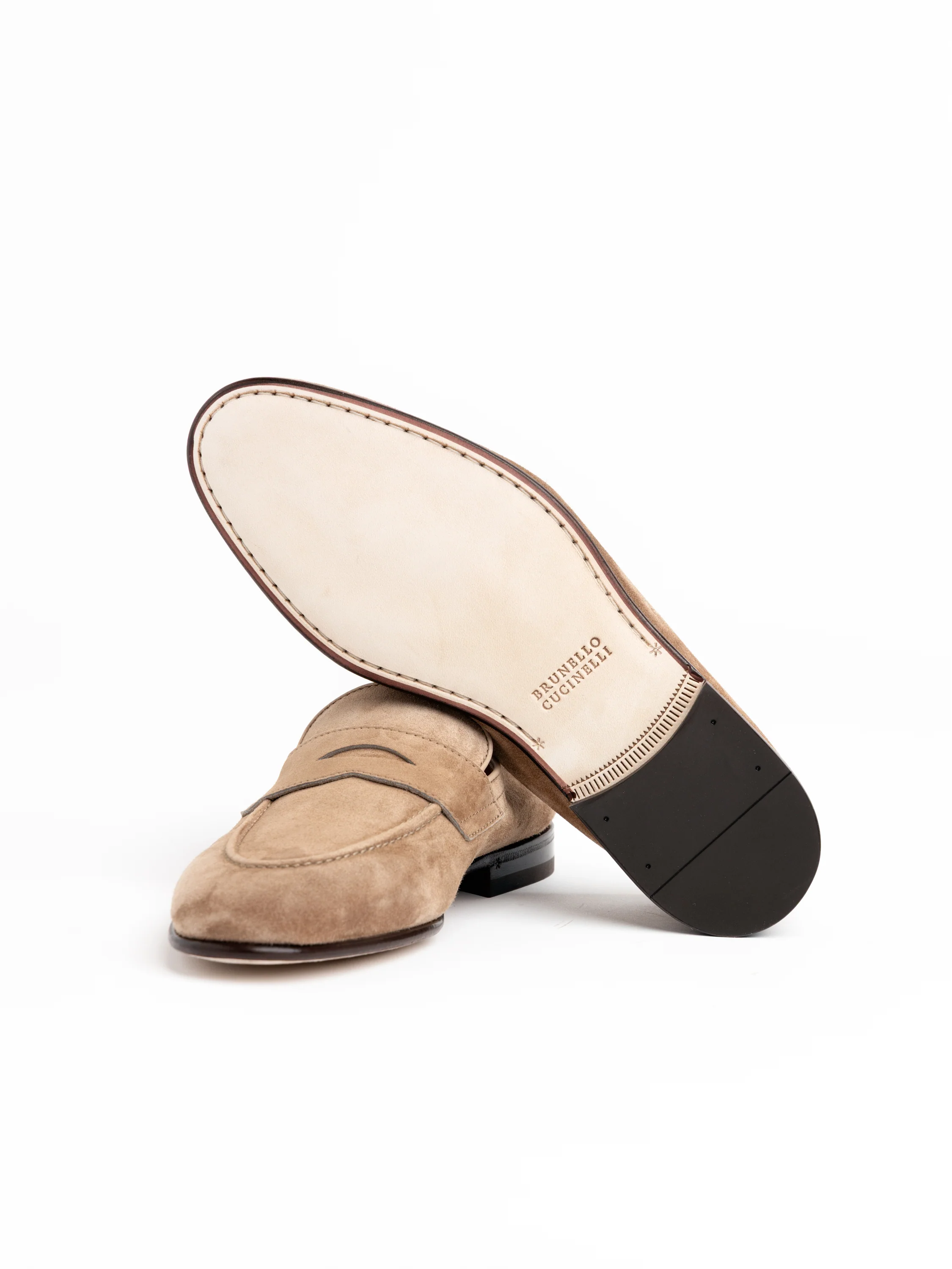 Light Brown Suede Soft Penny Loafers - Image 8