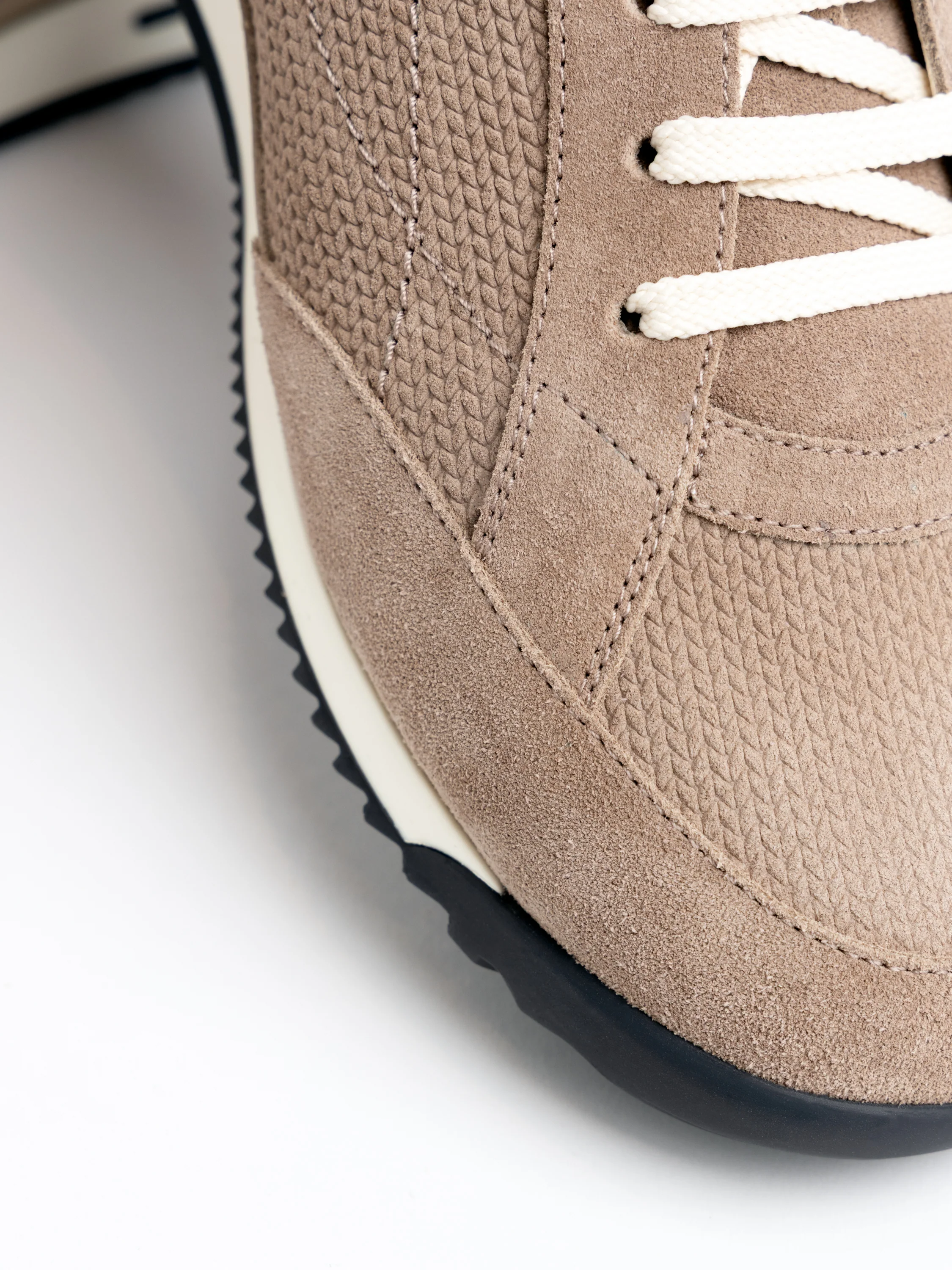 Light Brown Panelled Suede Sneakers - Image 5