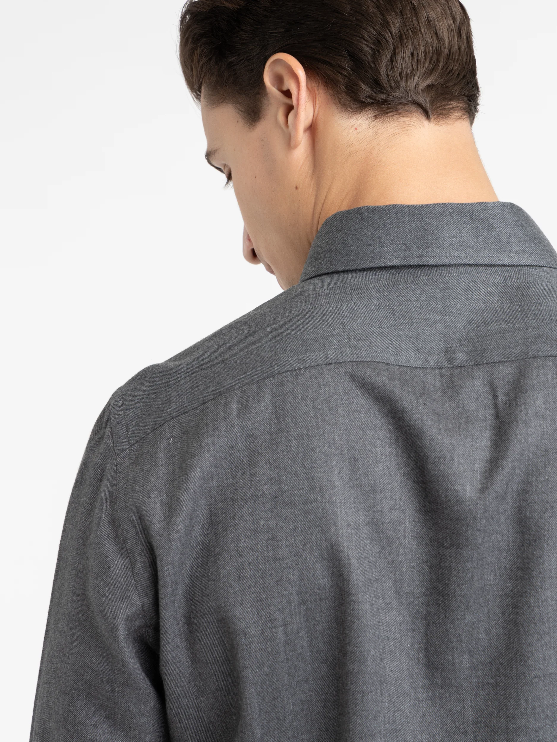 Charcoal Modern Fit Dress Shirt - Image 4