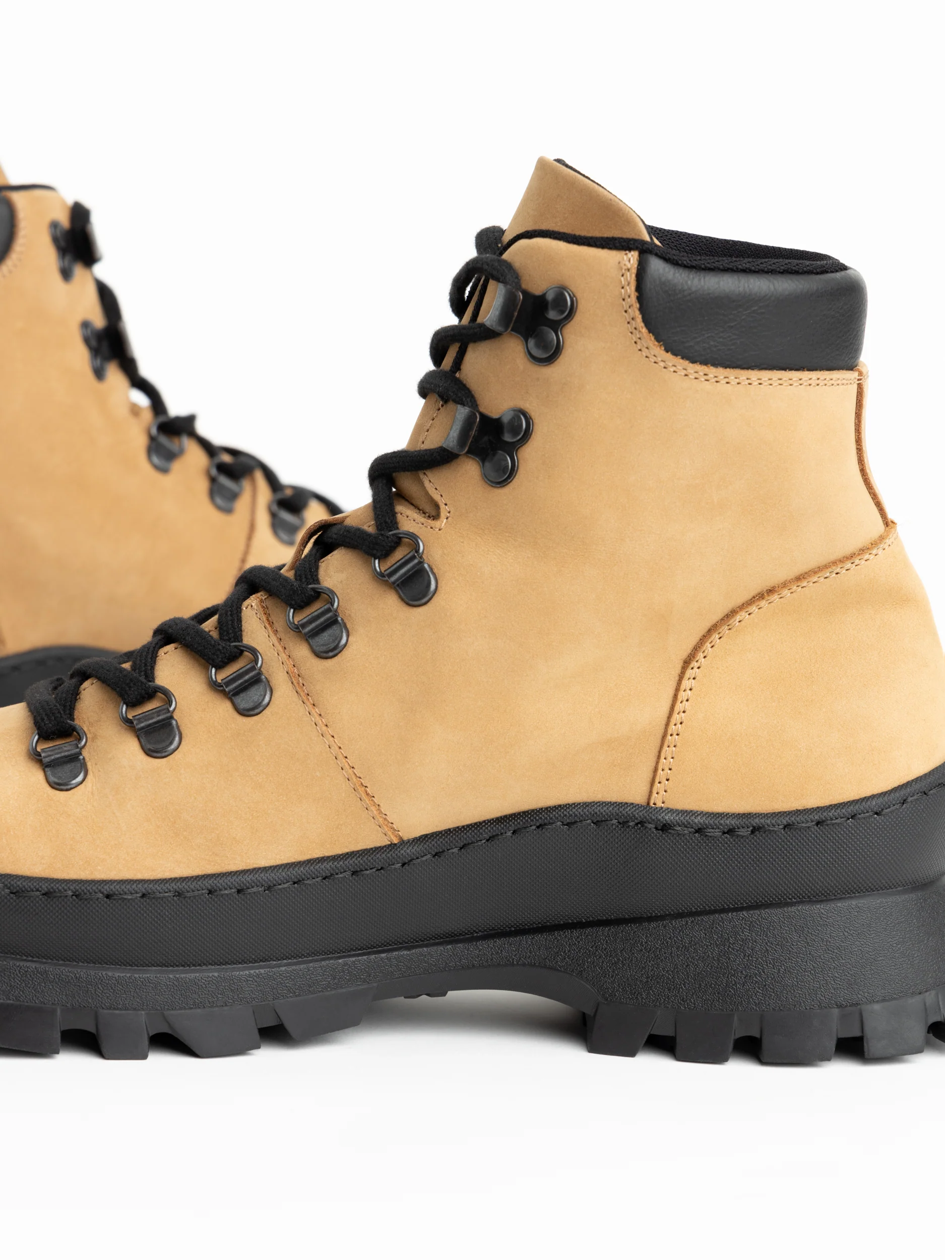 Cognac Brown Suede Hiking Boots - Image 4