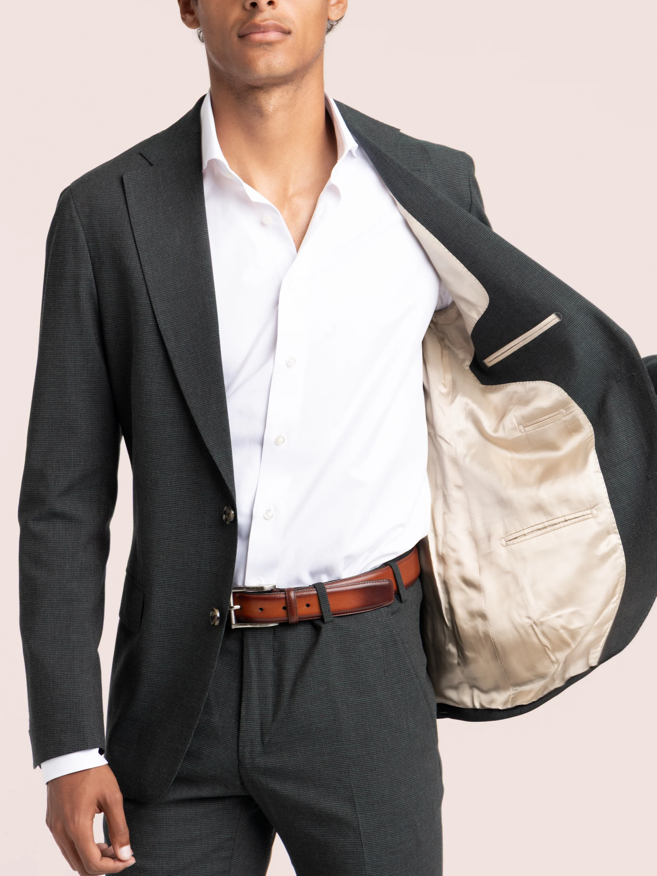 Dark Green Check Wool Suit - Image 4