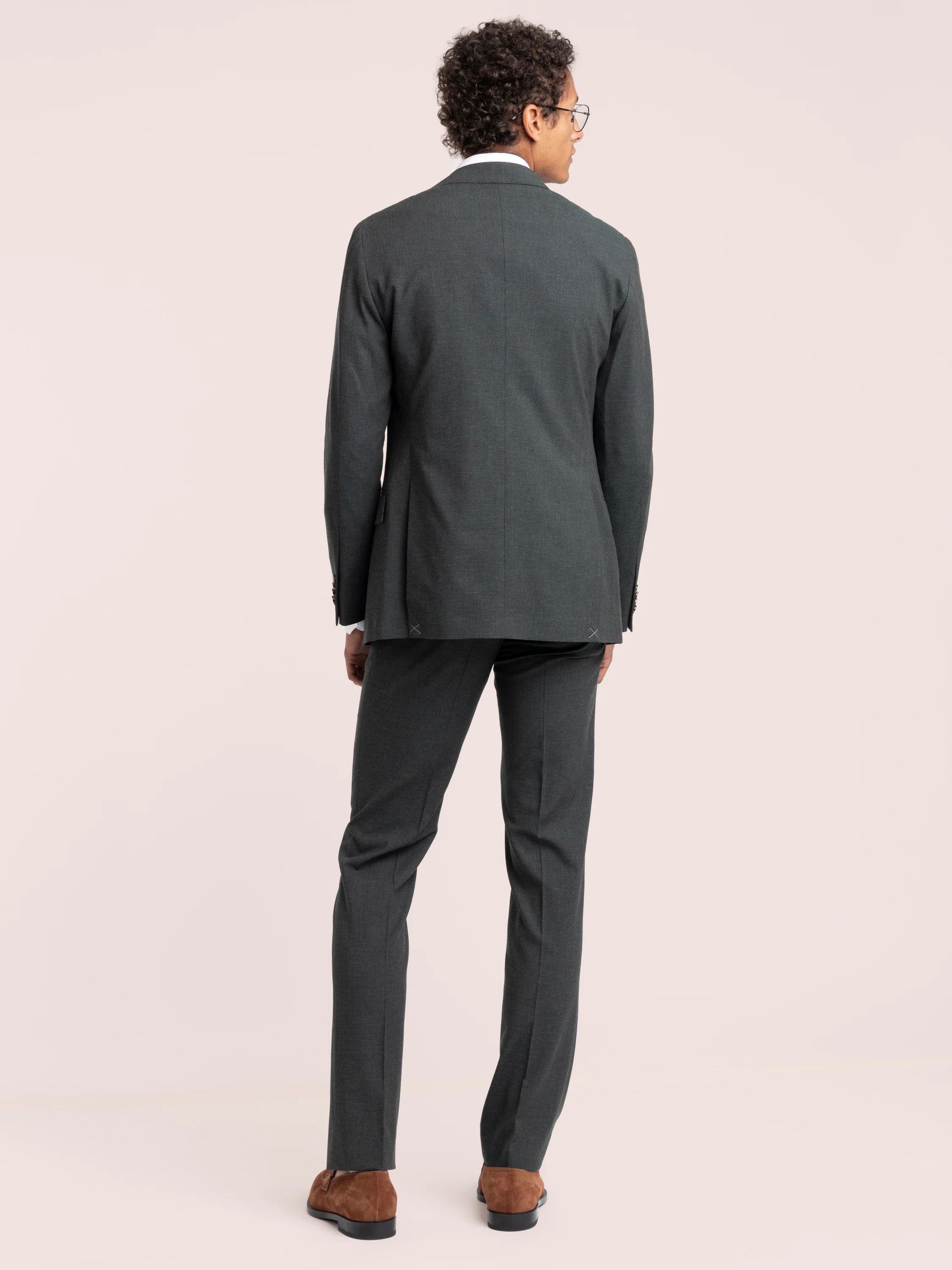 Dark Green Check Wool Suit - Image 6