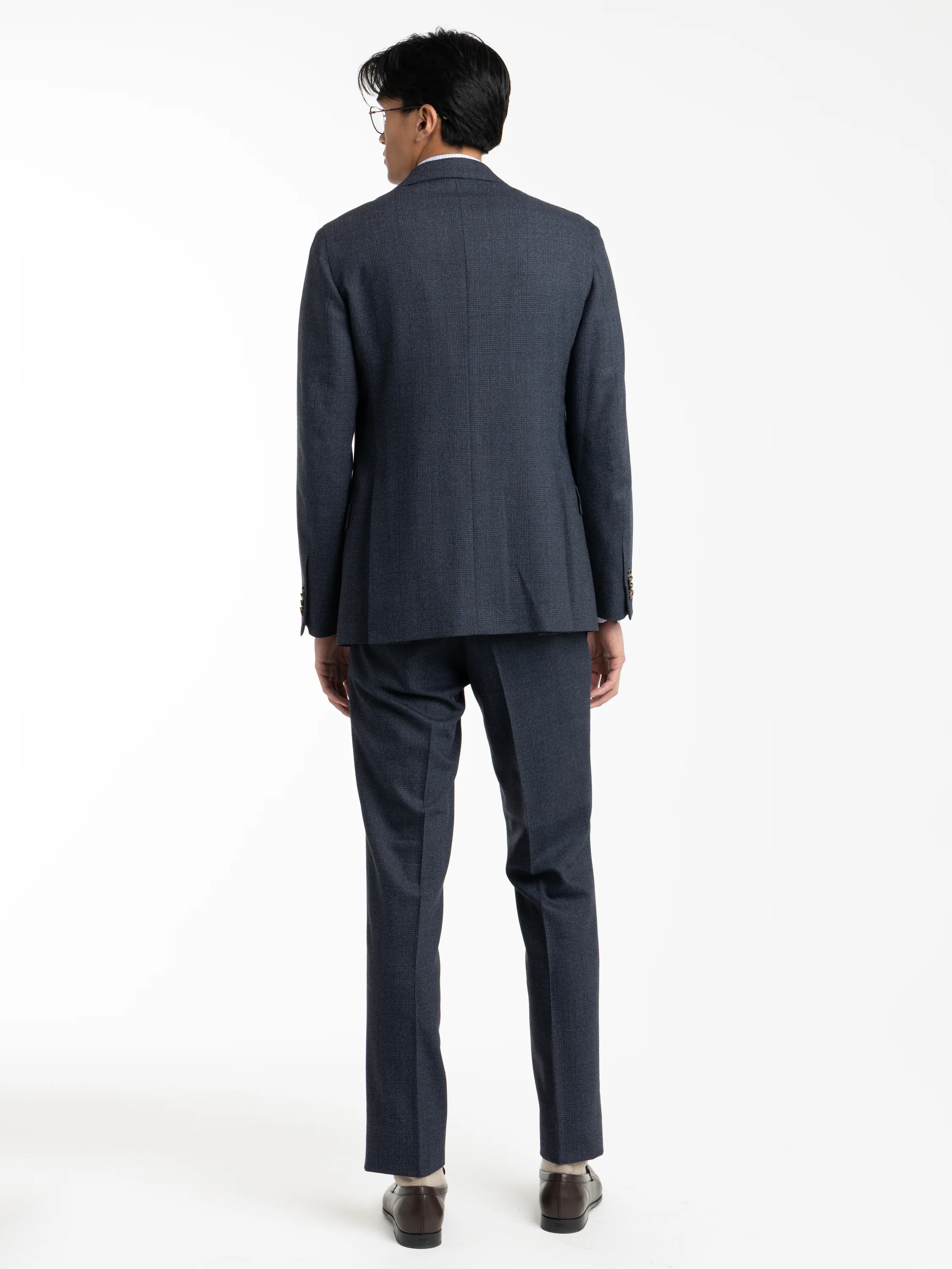 Navy Micro Houndstooth Wool Suit - Image 4