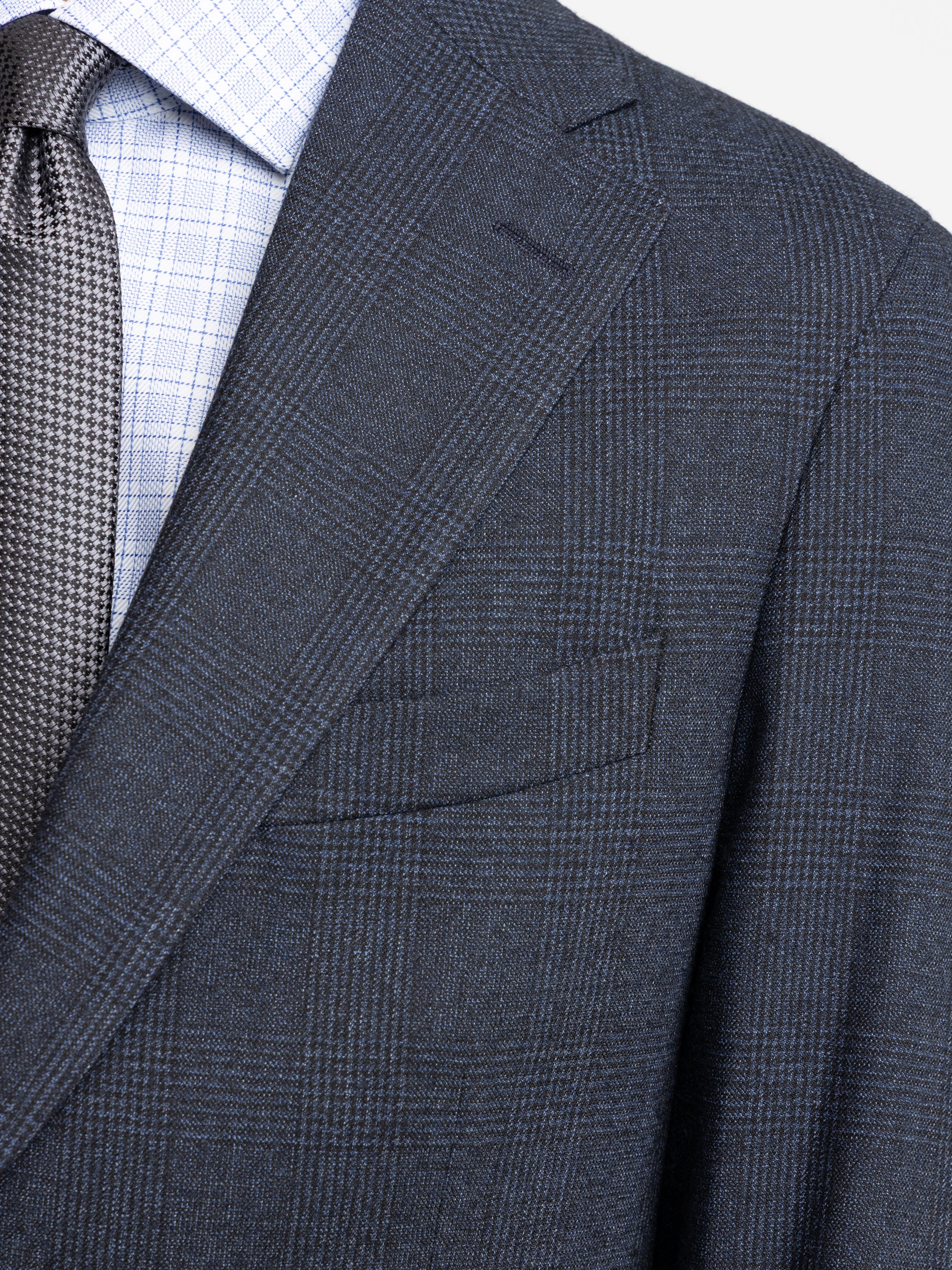 Navy Micro Houndstooth Wool Suit - Image 7