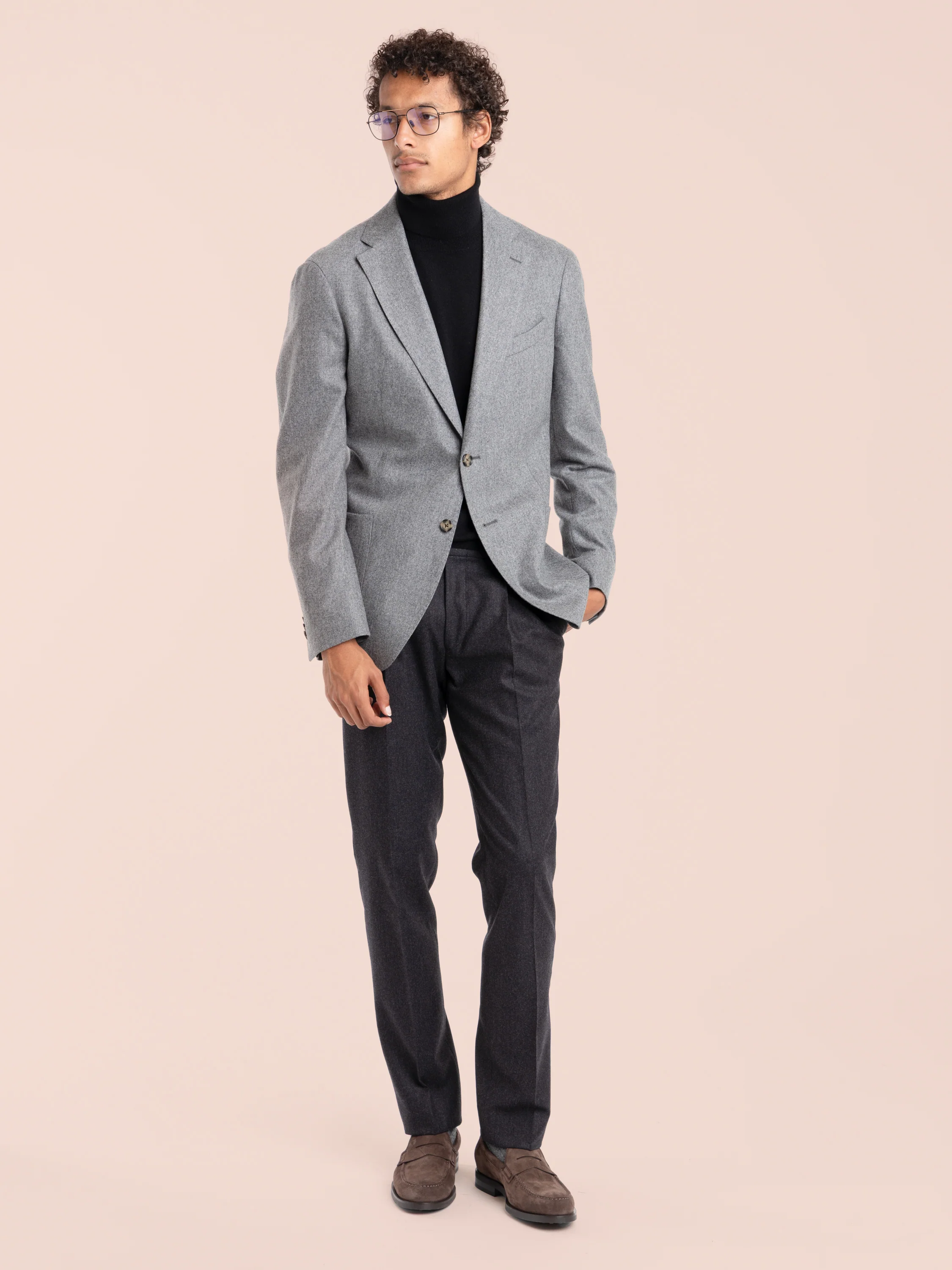 Grey Wool Sport Jacket - Image 2