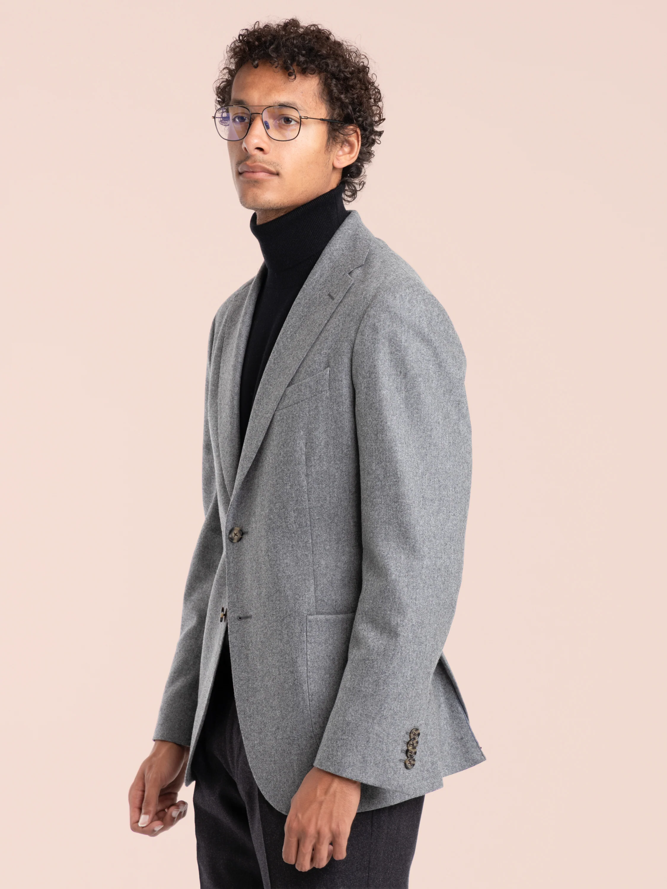 Grey Wool Sport Jacket - Image 4