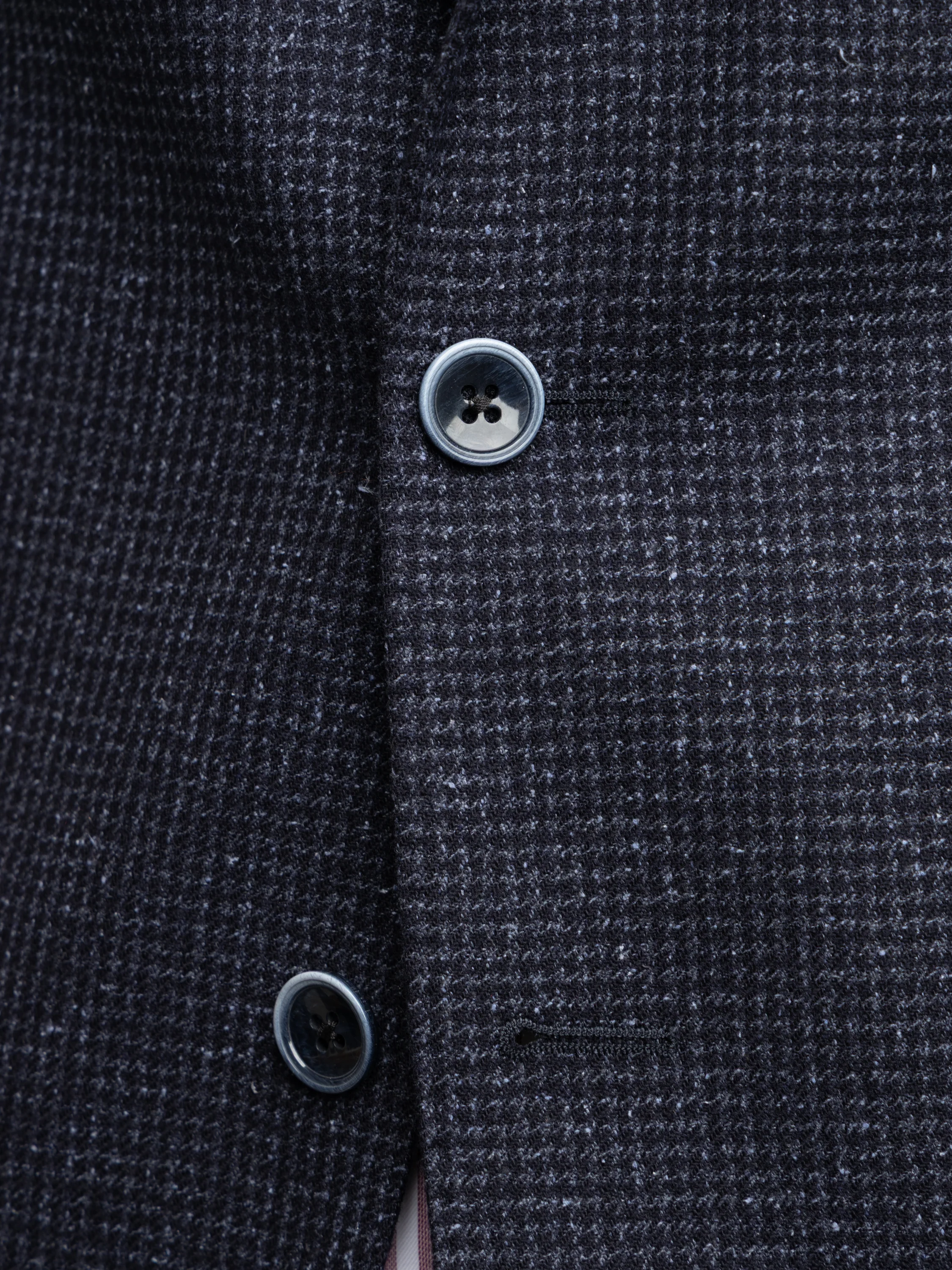 Navy Wool Micro-Check Sport Jacket - Image 9