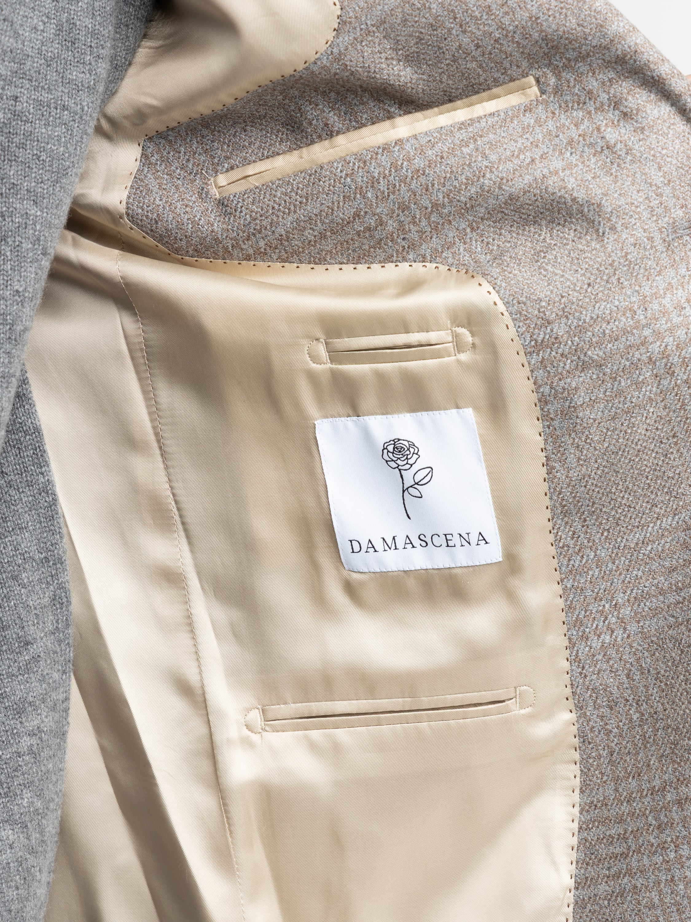 Light Brown-Grey Wool Glencheck Sport Jacket - Image 9