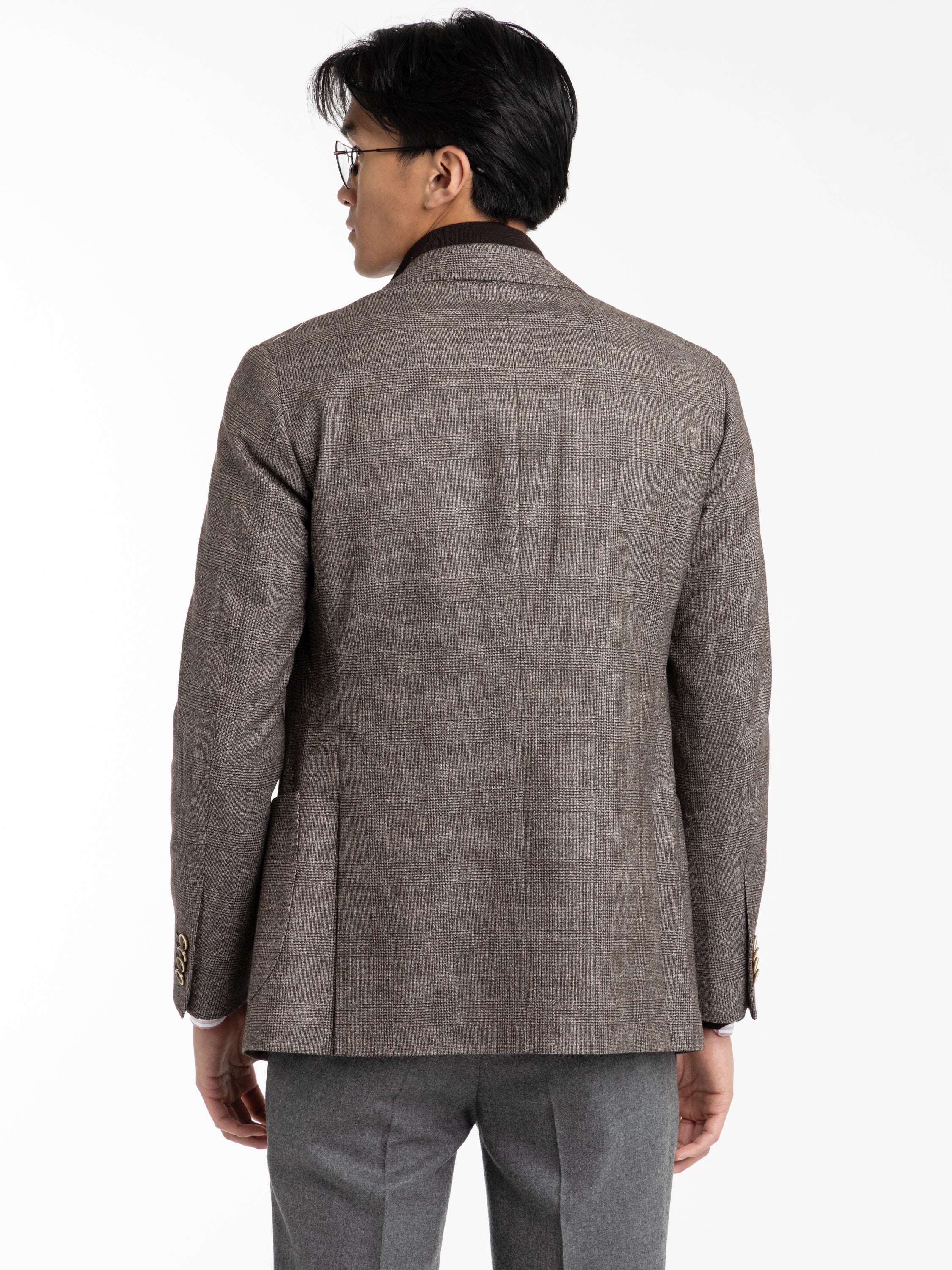 Brown Check Wool-Blend Sport Jacket - Image 4
