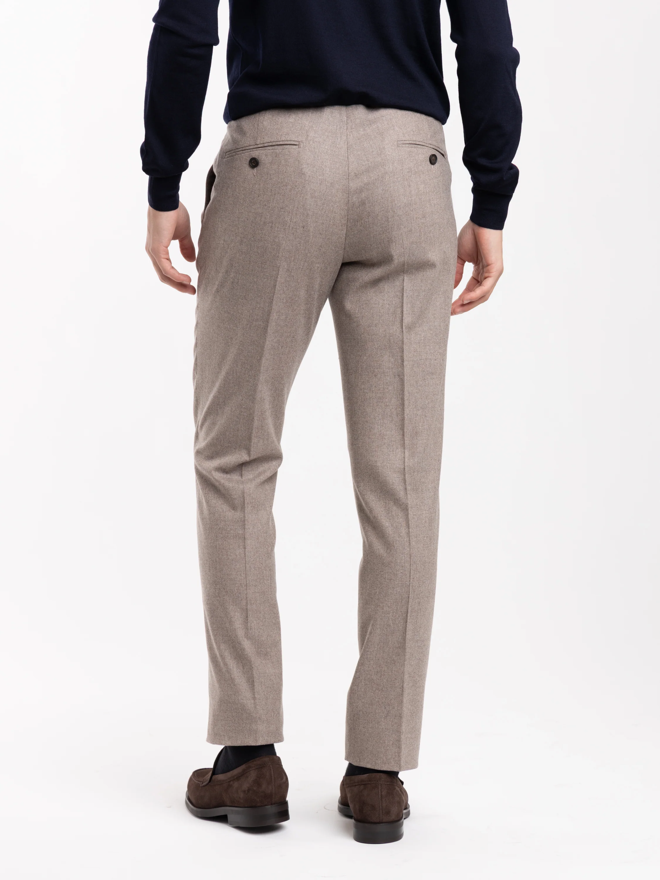 Beige Wool Dress Pant - Image 4