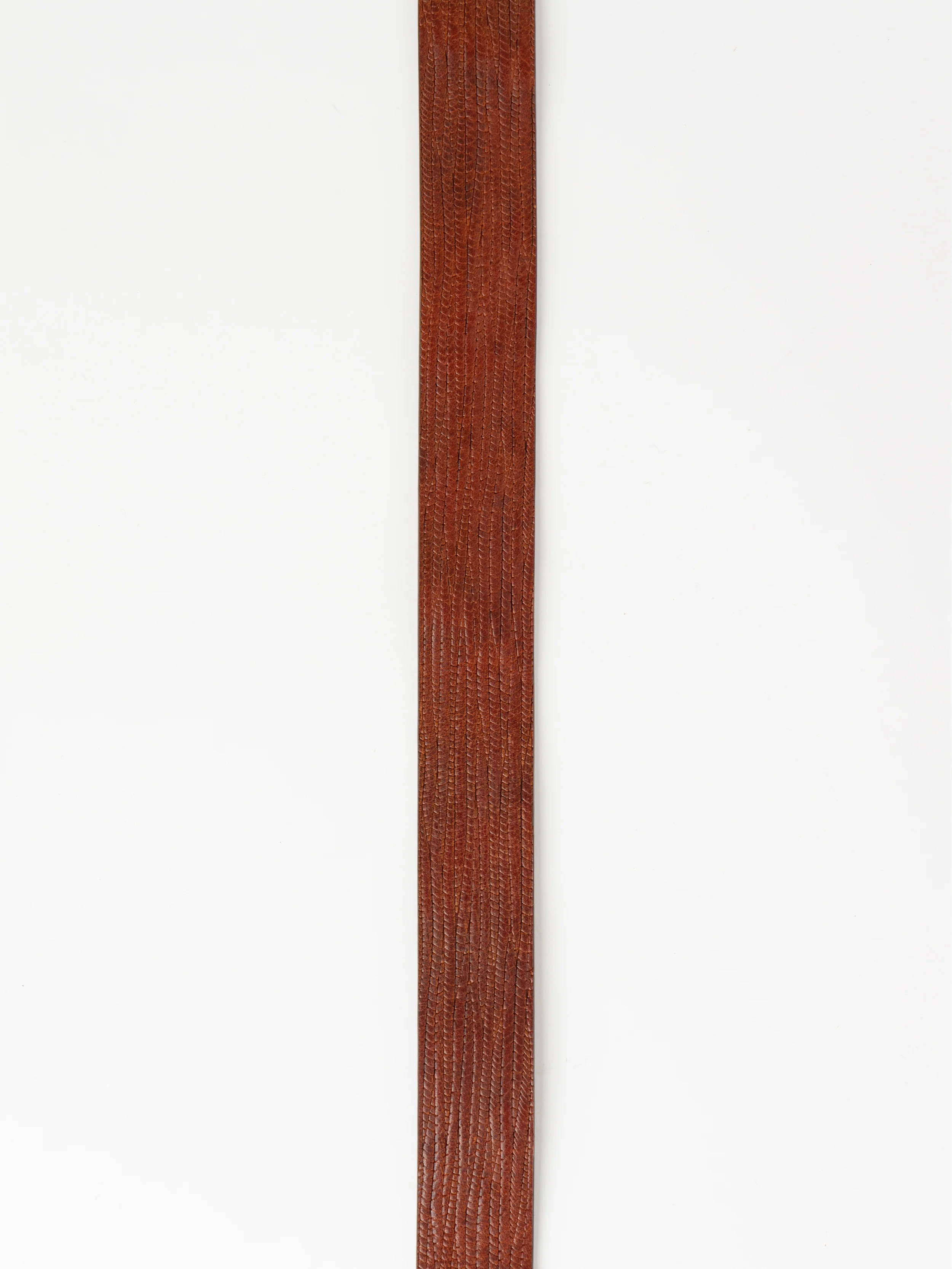 Dark Brown Bark-Effect Calfskin Belt - Image 3