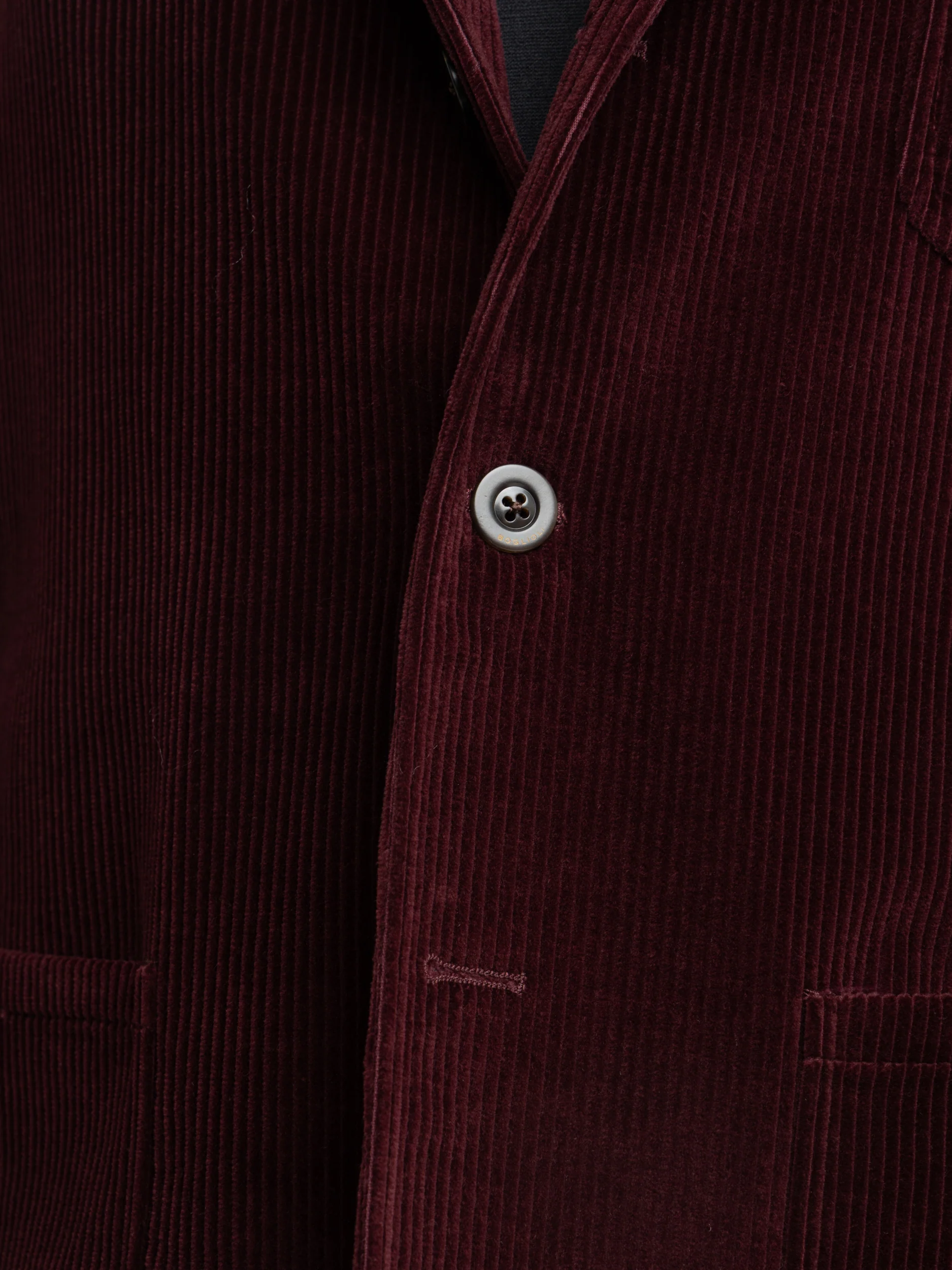 Dark Red Corduroy Sport Jacket - Image 5
