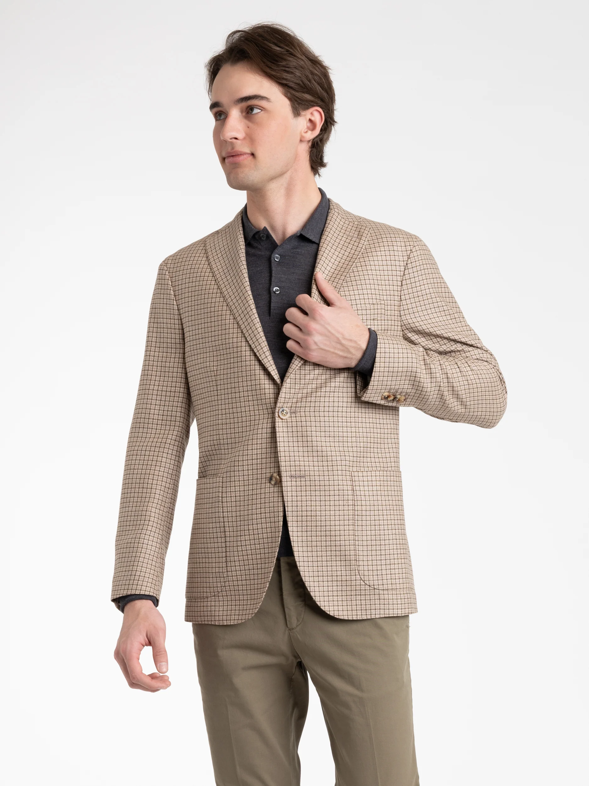 Dover/Pink Micro-Check K-Jacket