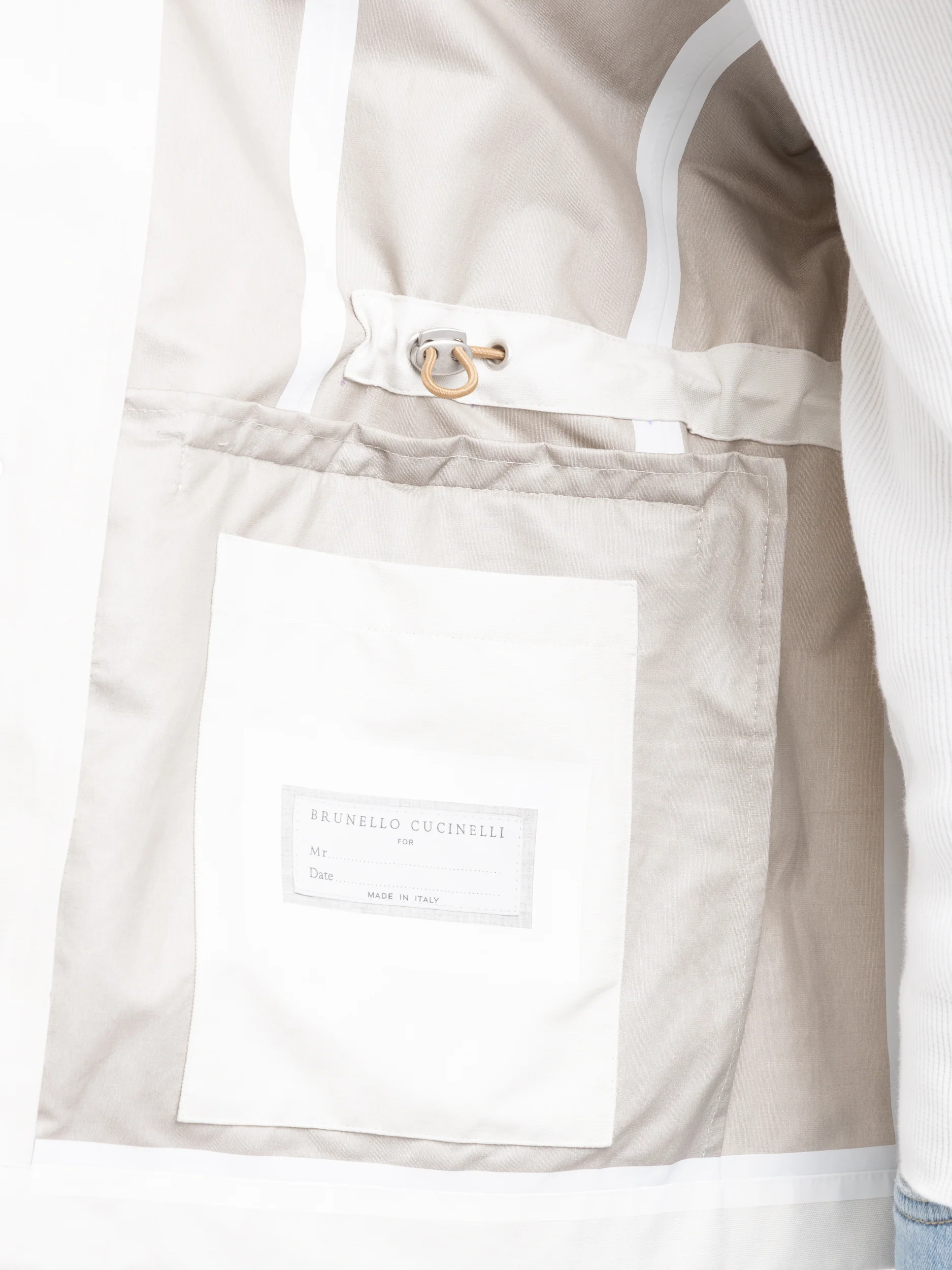 Ecru Linen-Silk Panama Field Jacket - Image 8