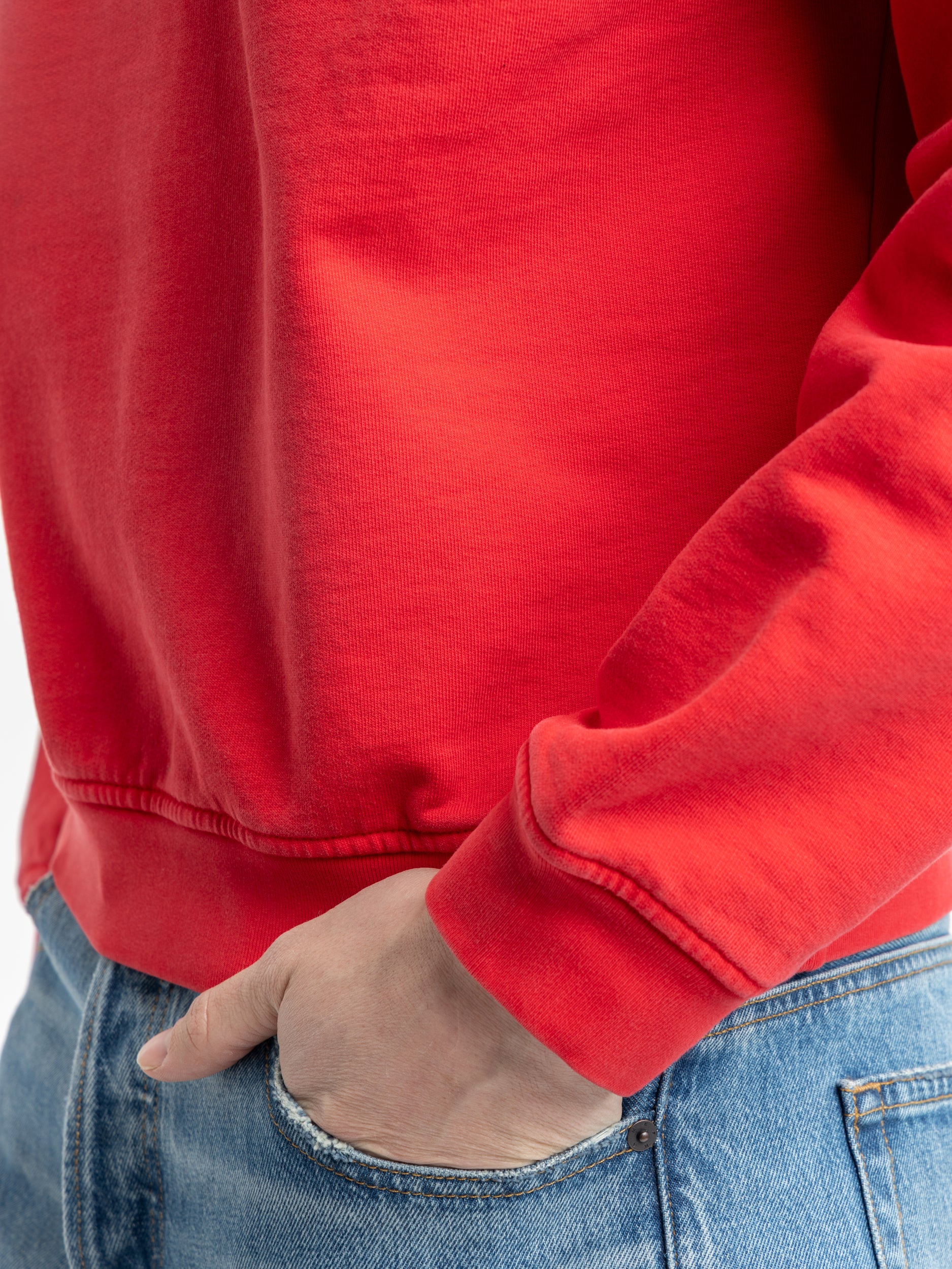 Red Cotton Crewneck Sweatshirt - Image 5