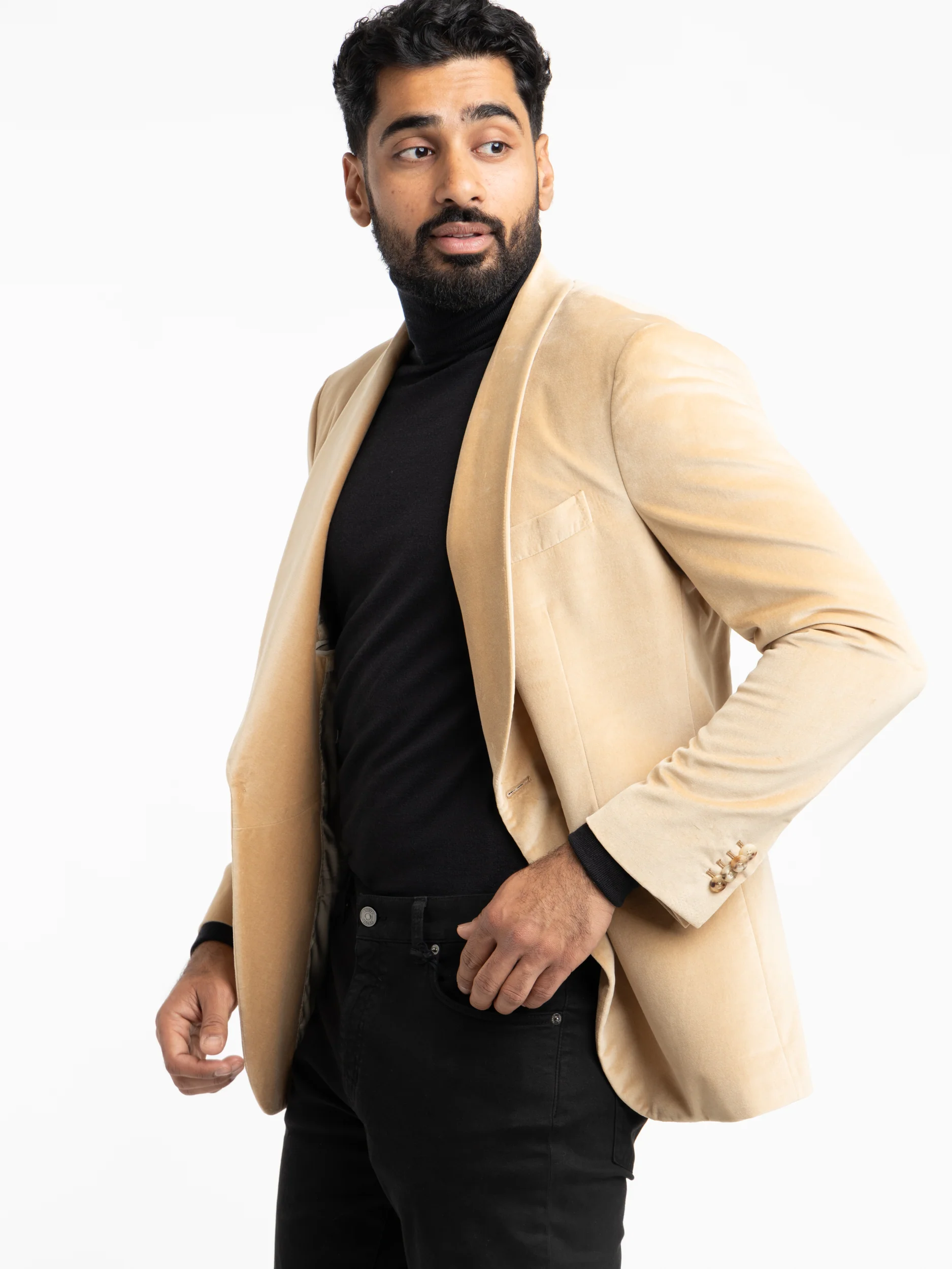 Gold B-Line Velvet Sport Jacket - Image 3