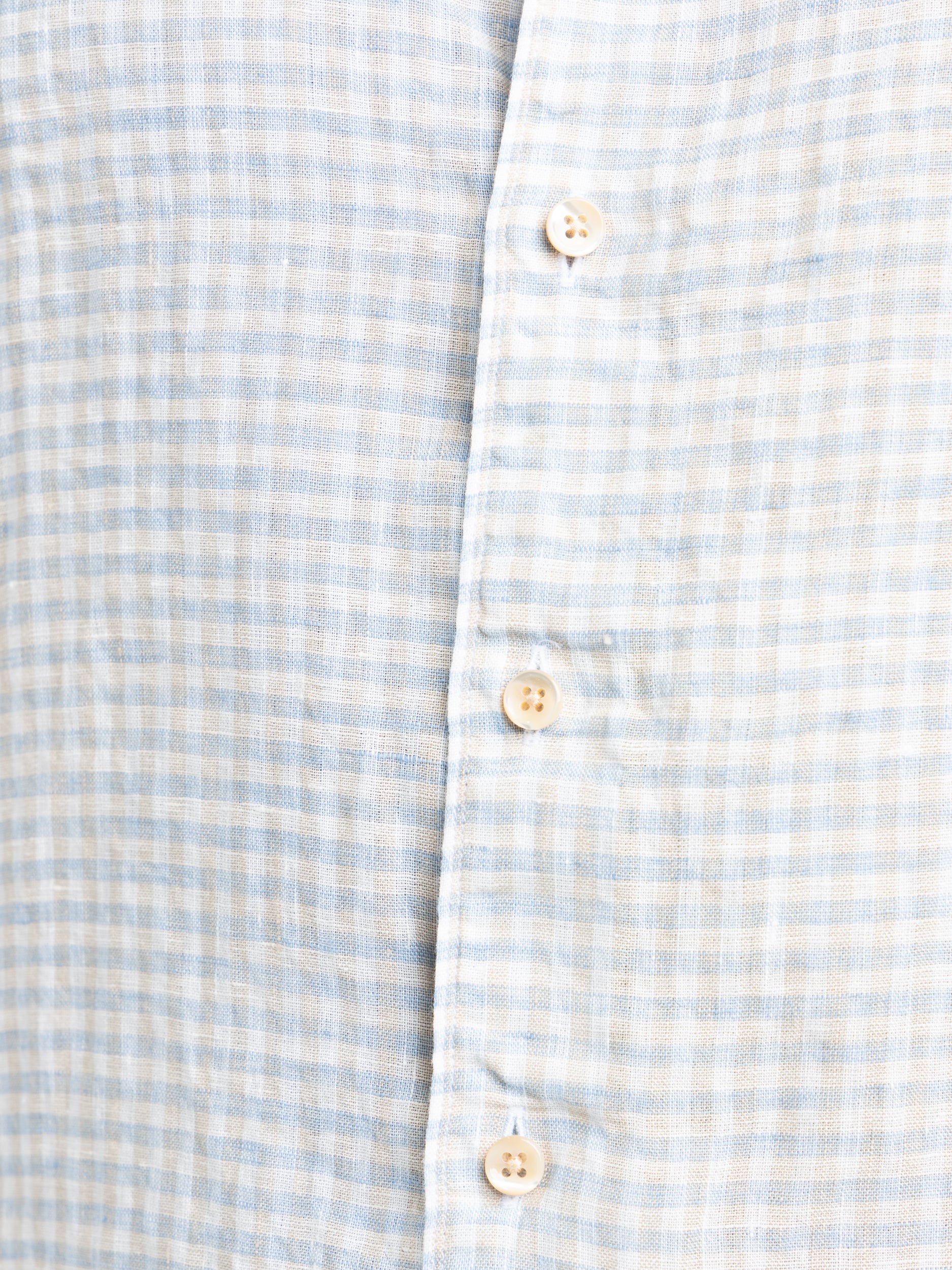 Green Checked Linen Shirt - Image 6